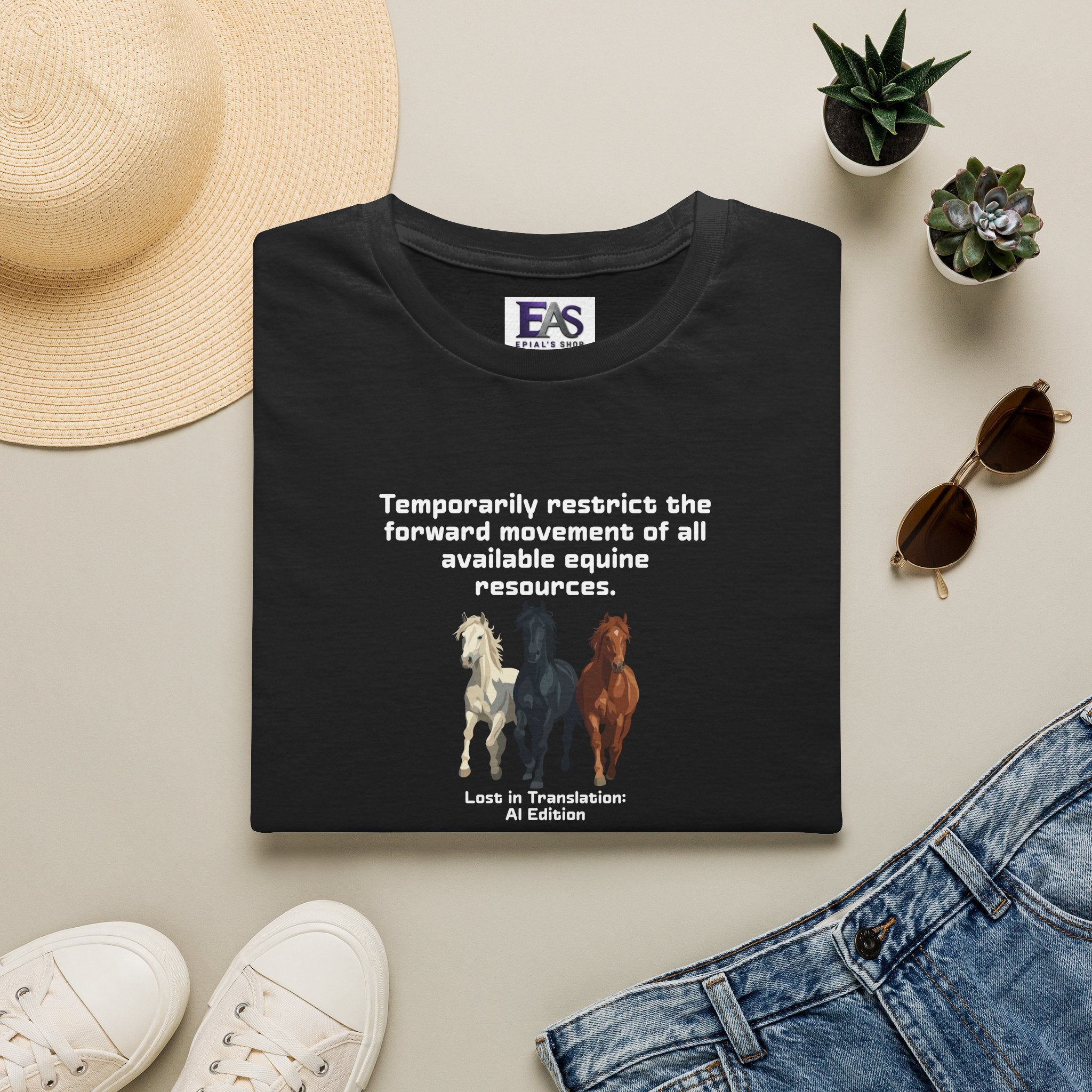 AI Translation: Hold Your Horses Unisex T-Shirt