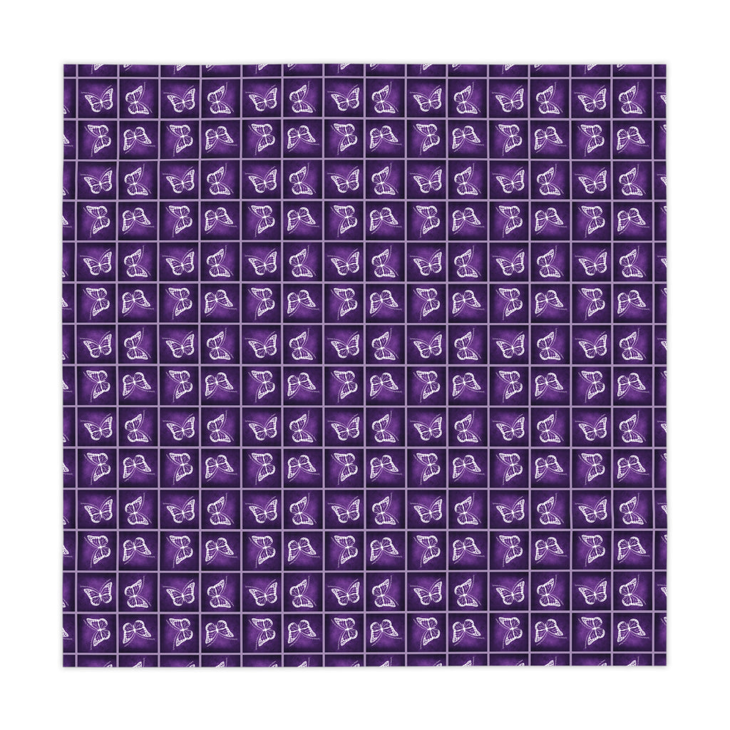Purple Butterfly Design Purple Tablecloth