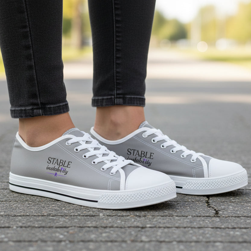 Stable Instability Canvas Sneakers – Epilepsy Awareness Low-Top Shoes
