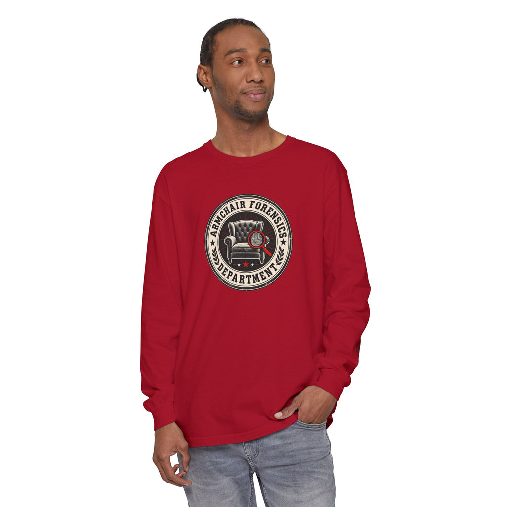 Armchair Forensics Department Long Sleeve Shirt | True Crime Investigator Tee