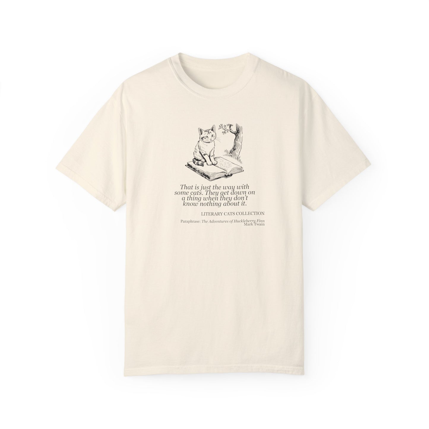Literary Cat Unisex T-Shirt - Huckleberry Finn