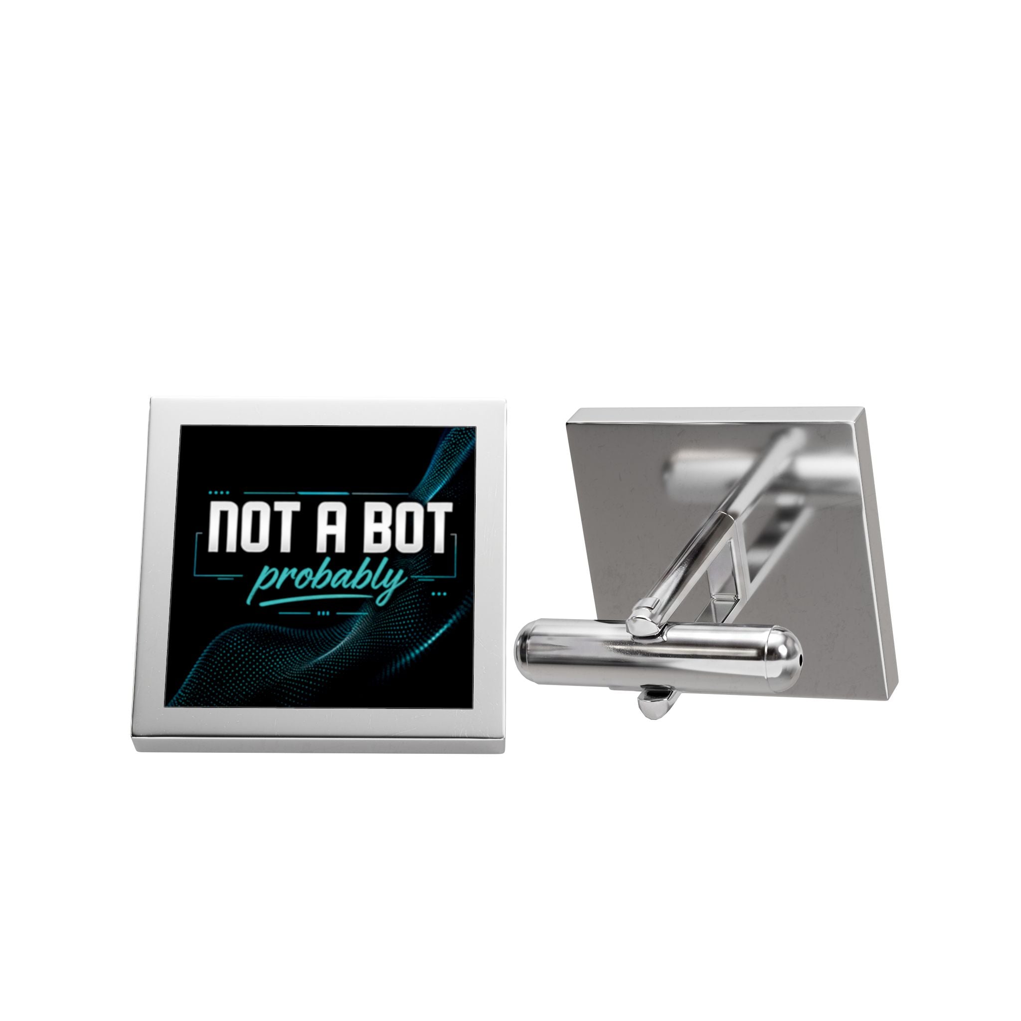 Not a Bot. Probably. Cufflinks | AI Humor Cufflinks | Tech Gift for Men