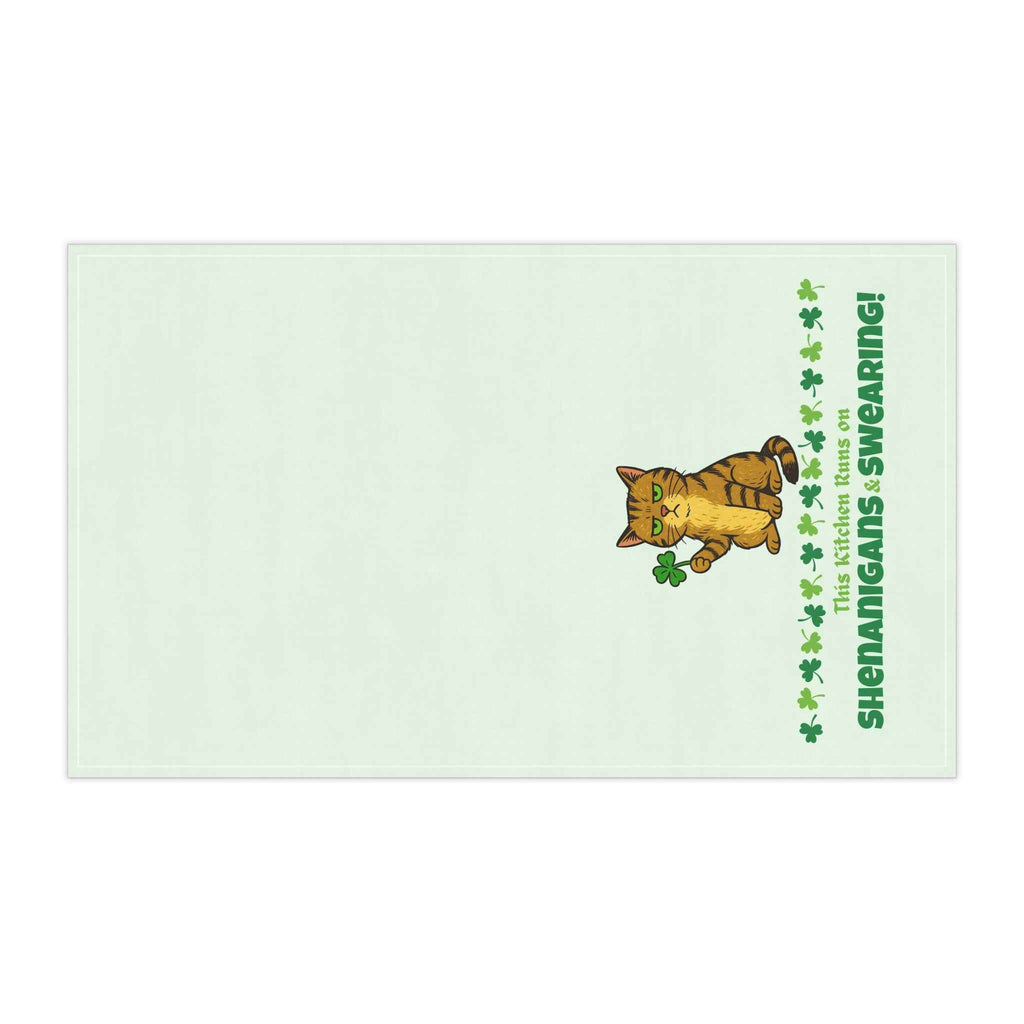 Shenanigans and Swearing - St. Patrick’s Day Cat Tea Towel