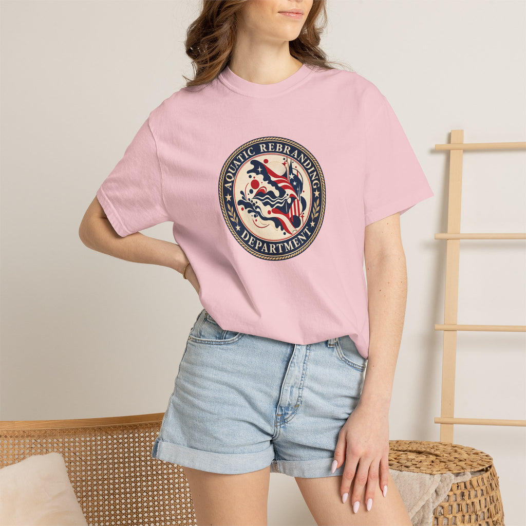 Aquatic Rebranding Department Garment-Dyed Unisex T-Shirt