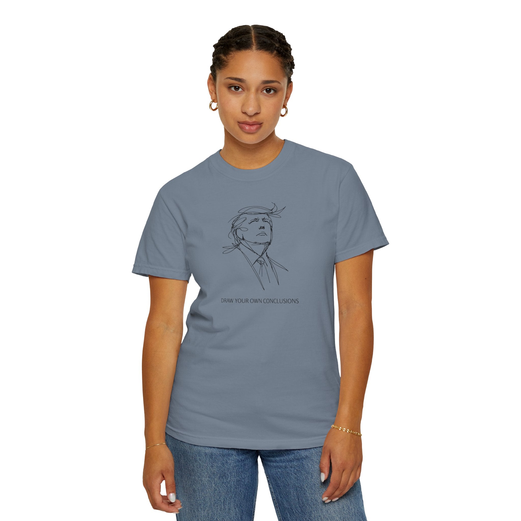 Draw Your Own Conclusions Unisex Graphic Tee – Minimal Line Art Statement Shirt