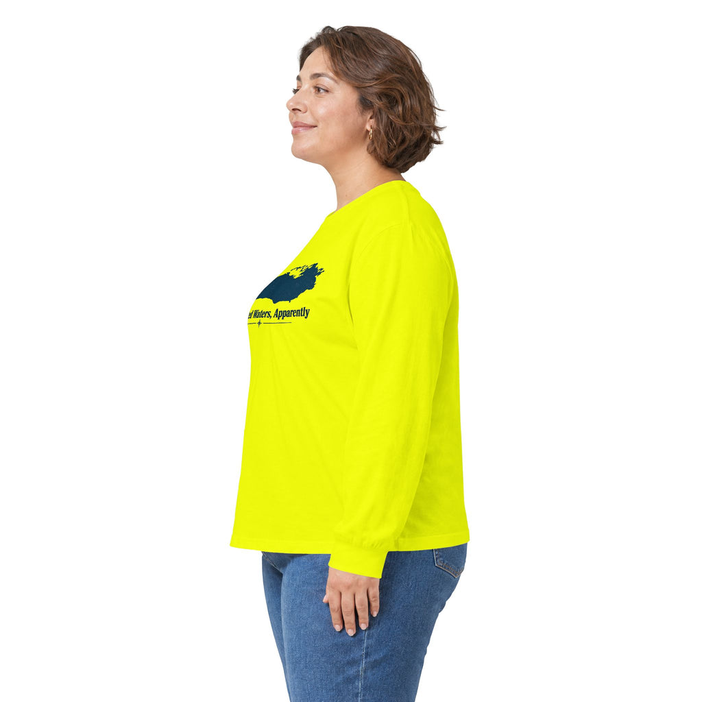 Uncharted Waters, Apparently Long Sleeve Tee | Lake Ontario Humor Shirt
