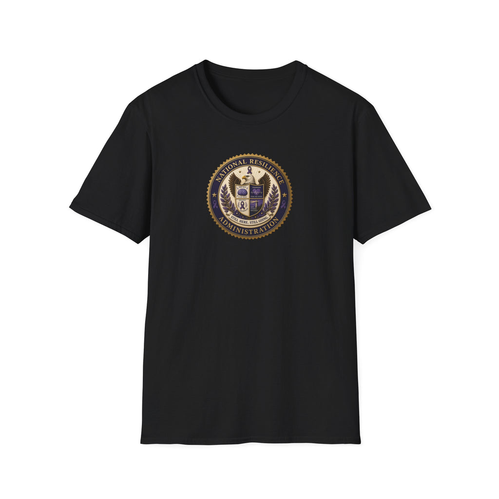 National Resilience Administration T-Shirt | Still Here. Still Going. Epilepsy Awareness Tee