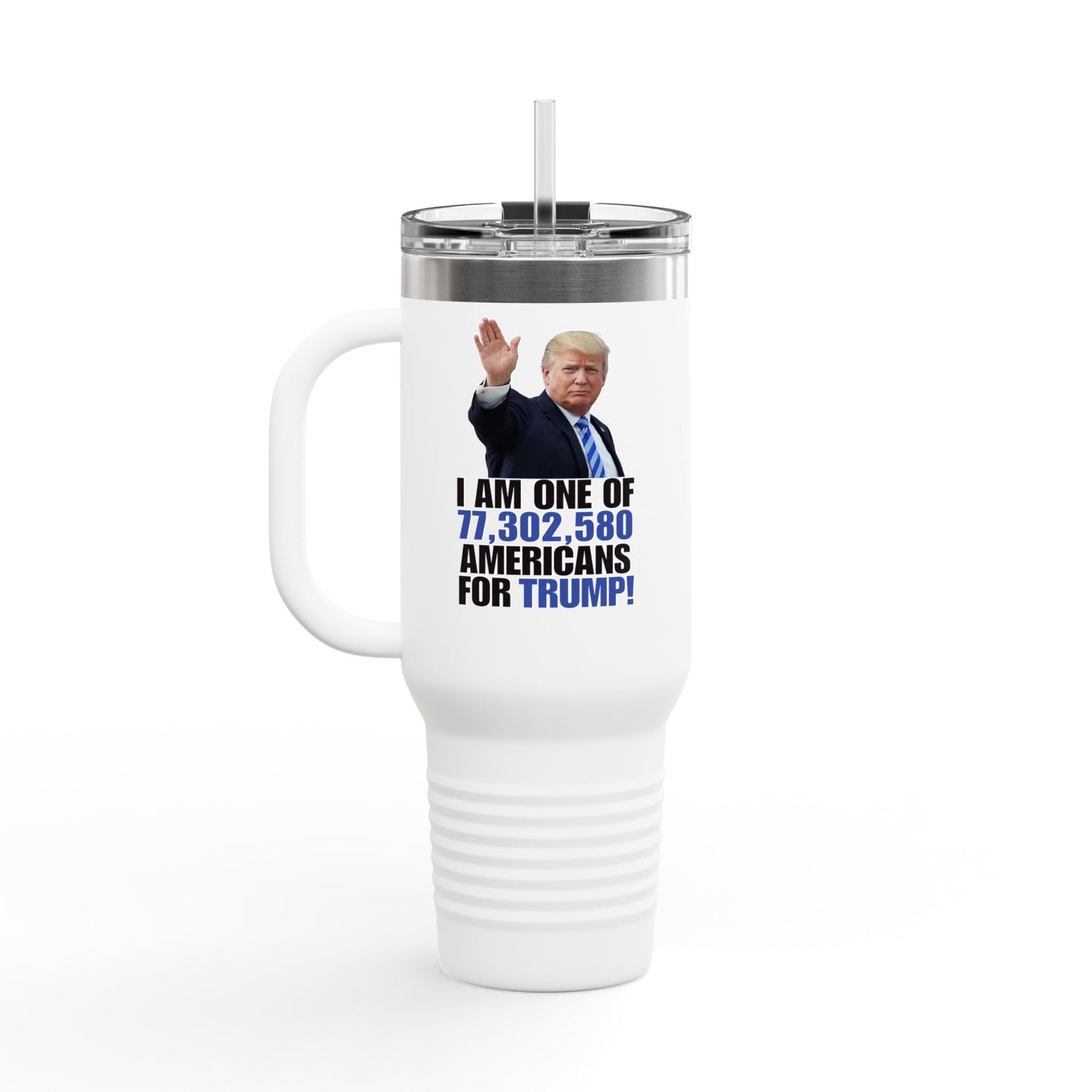 Trump Supporter Insulated Travel Mug | 40oz Coffee Cup for Patriots | Motivational Drinkware Printify