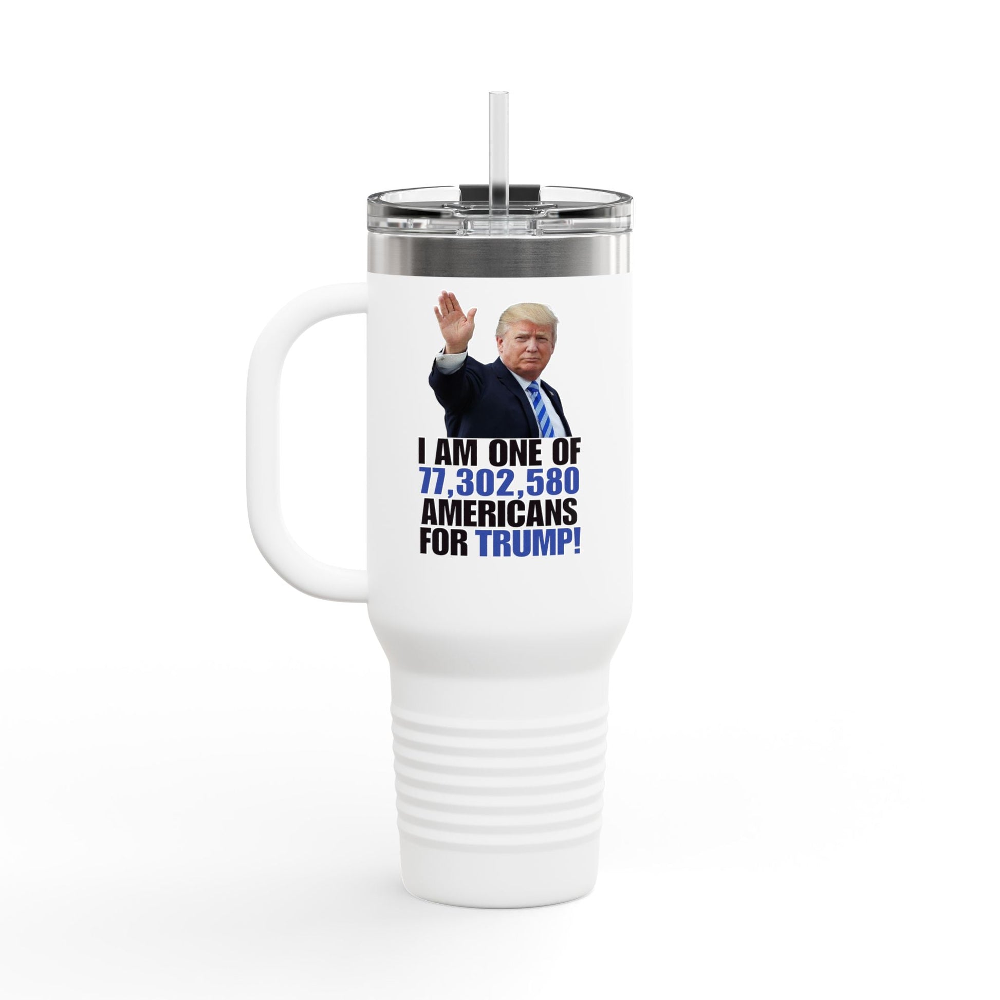 Trump Supporter Insulated Travel Mug | 40oz Coffee Cup for Patriots | Motivational Drinkware Printify