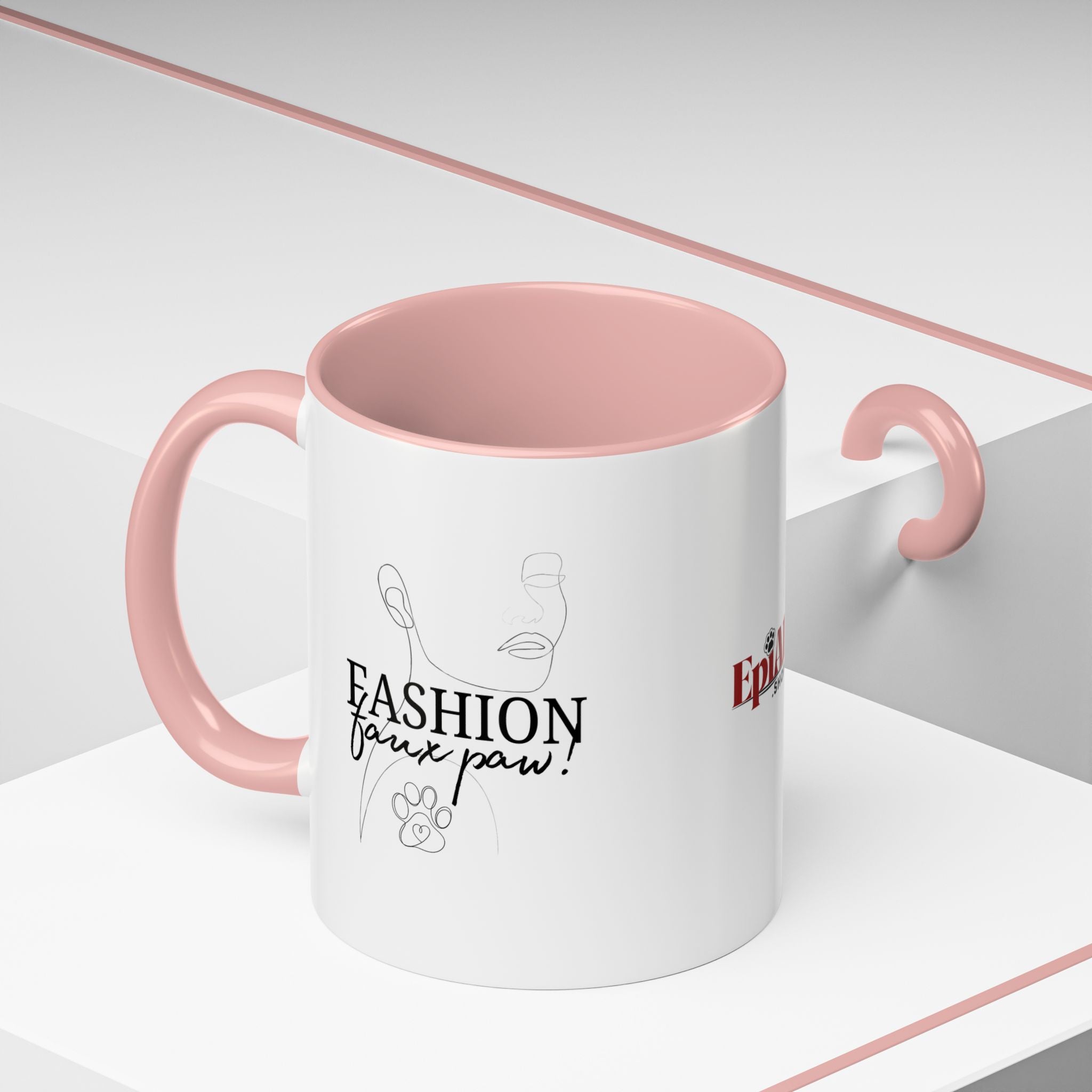 Photo depicting the ​Fashion Faux Paw Accent Coffee Mug (11, 15oz) from EpiAl's Shop.