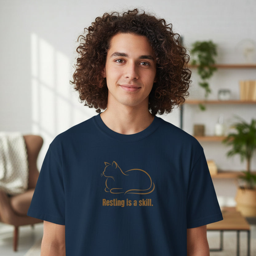 Resting Is a Skill Cat T-Shirt