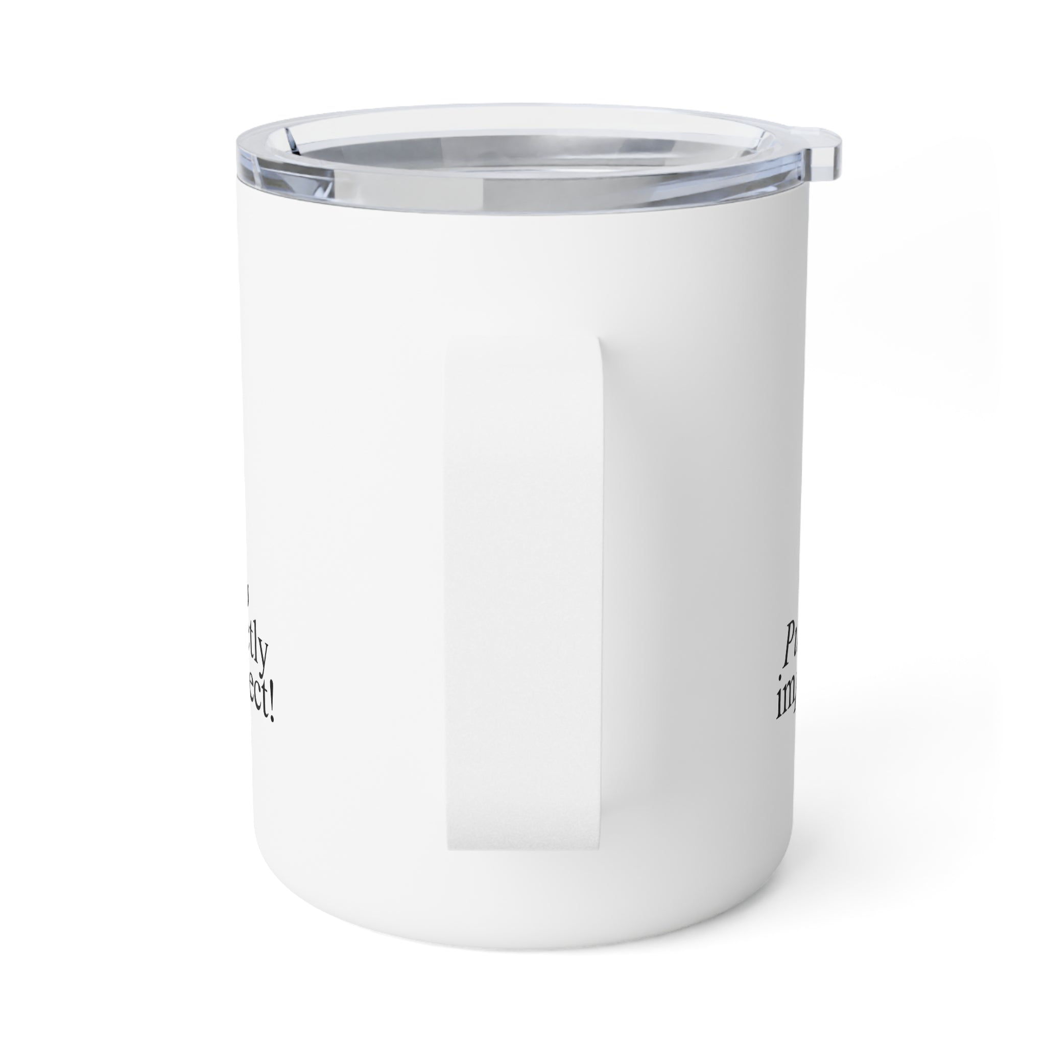 Photo depicting the ​Purrfectly Impurrfect Insulated Coffee Mug, 10oz from EpiAl's Shop.
