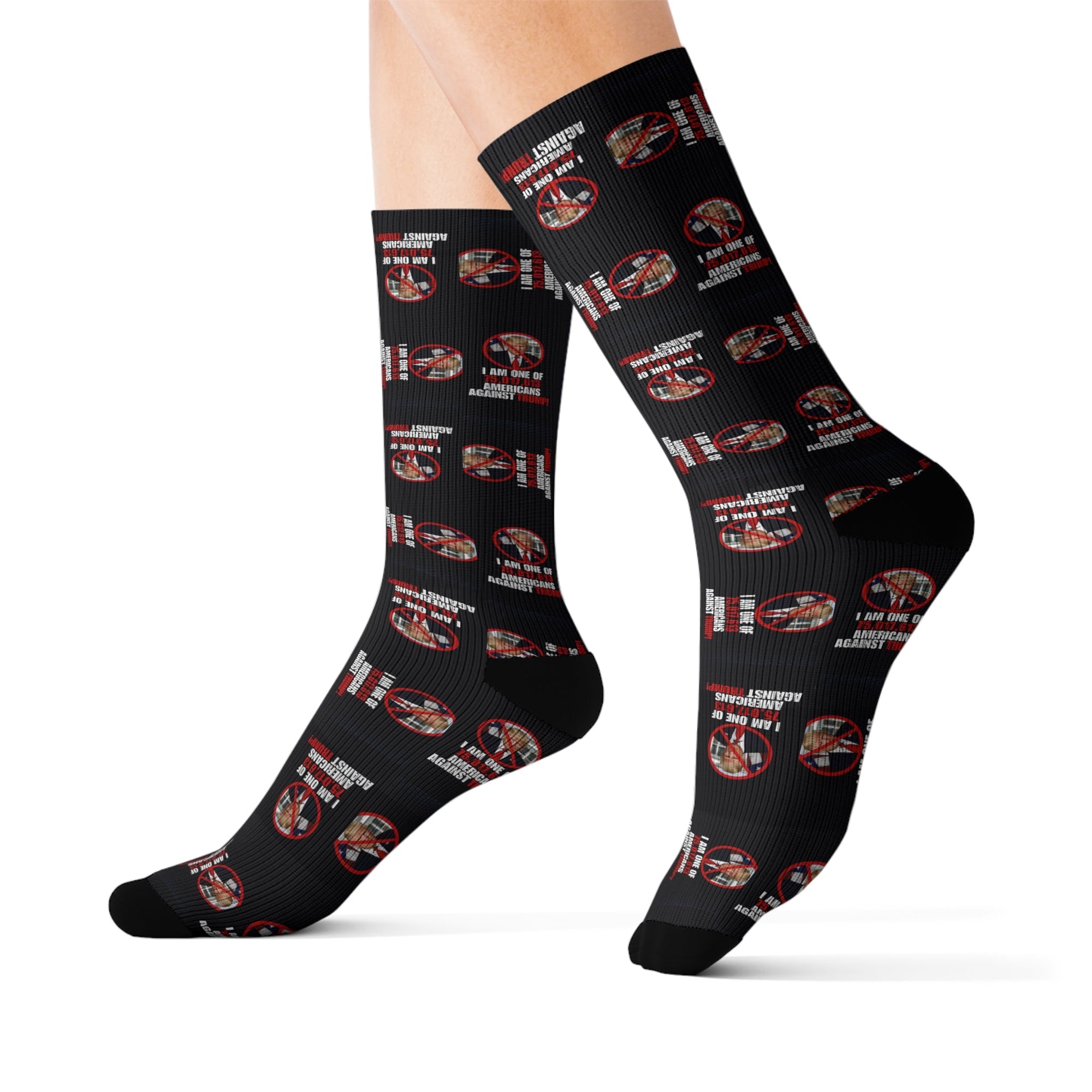 Sublimation Socks - Americans Against Trump Design Printify