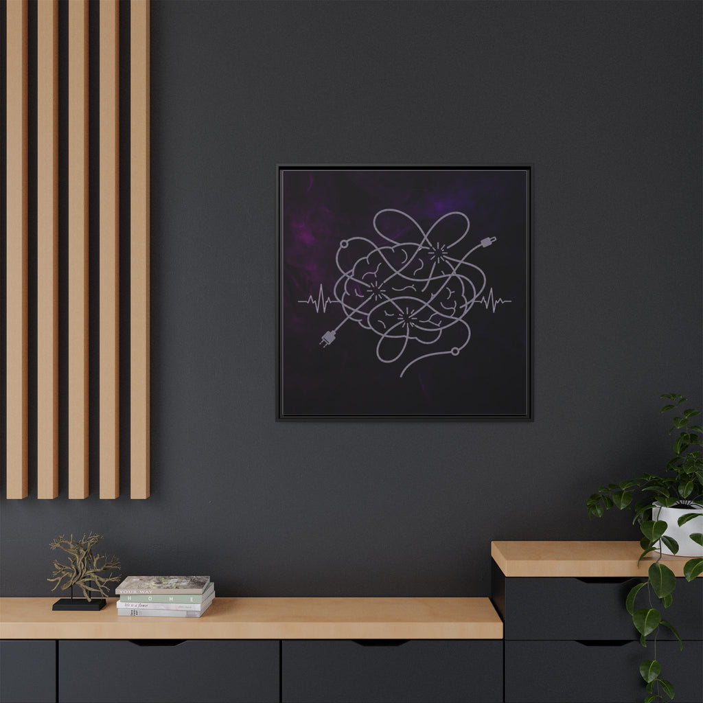 Tangled Brain Epilepsy Awareness Framed Canvas Print