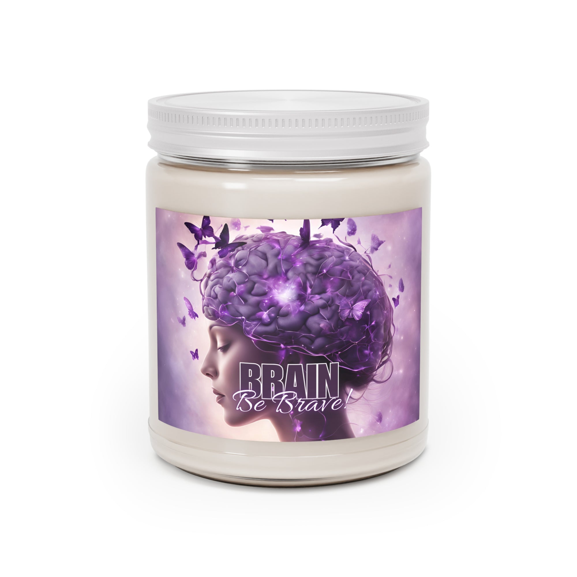 Purple Brain Be Brave Scented Candles, 9oz