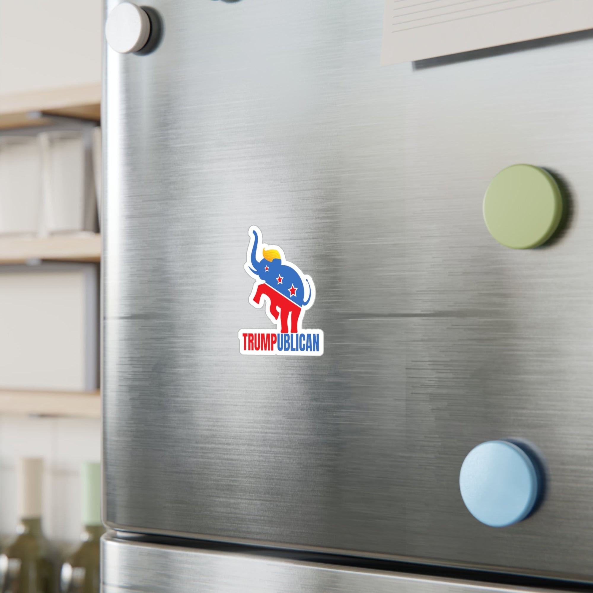 Trumpublican Elephant Vinyl Decal - Funny Political Sticker for Car, Laptop, or Home Printify