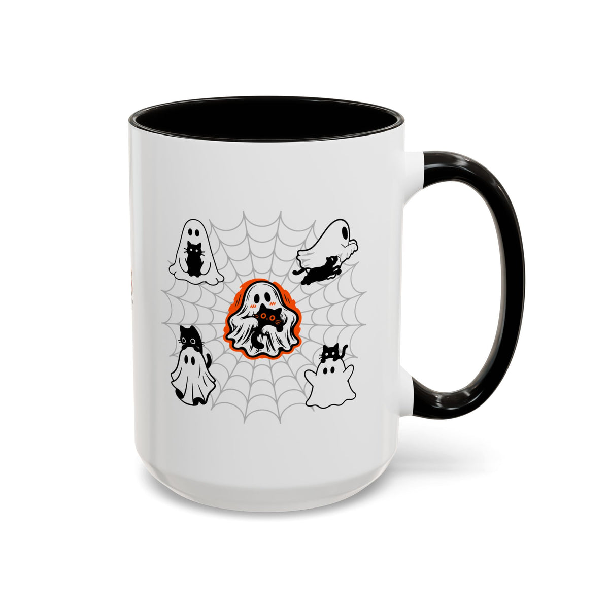 Ghost Cats Halloween Accent Mug (11oz, 15oz)