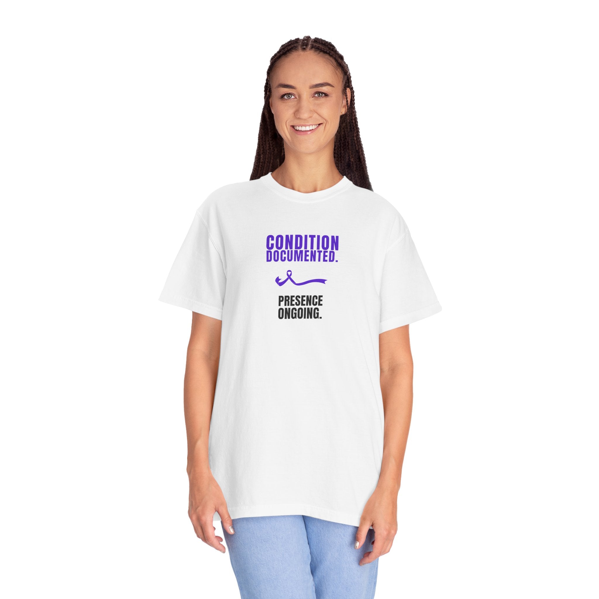 Condition Documented. Presence Ongoing. – Epilepsy Awareness T-Shirt