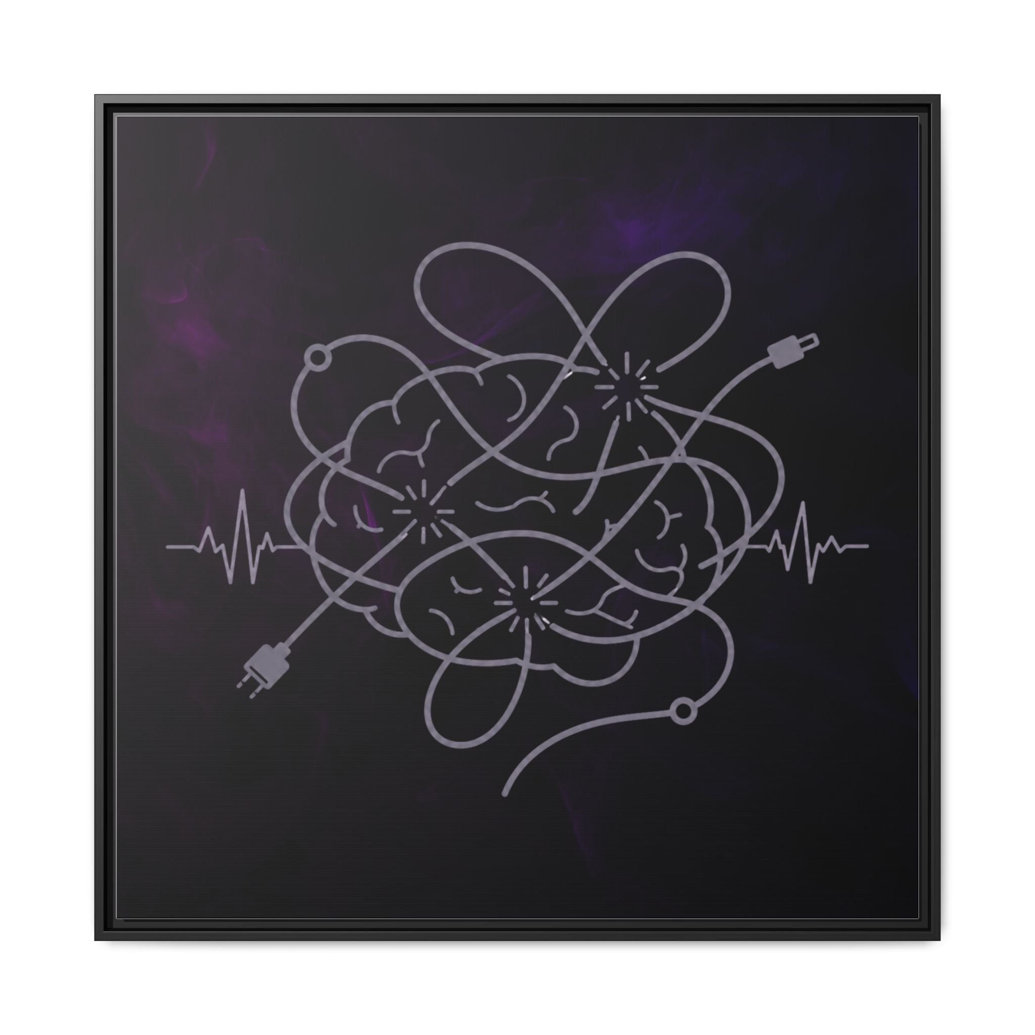Tangled Brain Epilepsy Awareness Framed Canvas Print