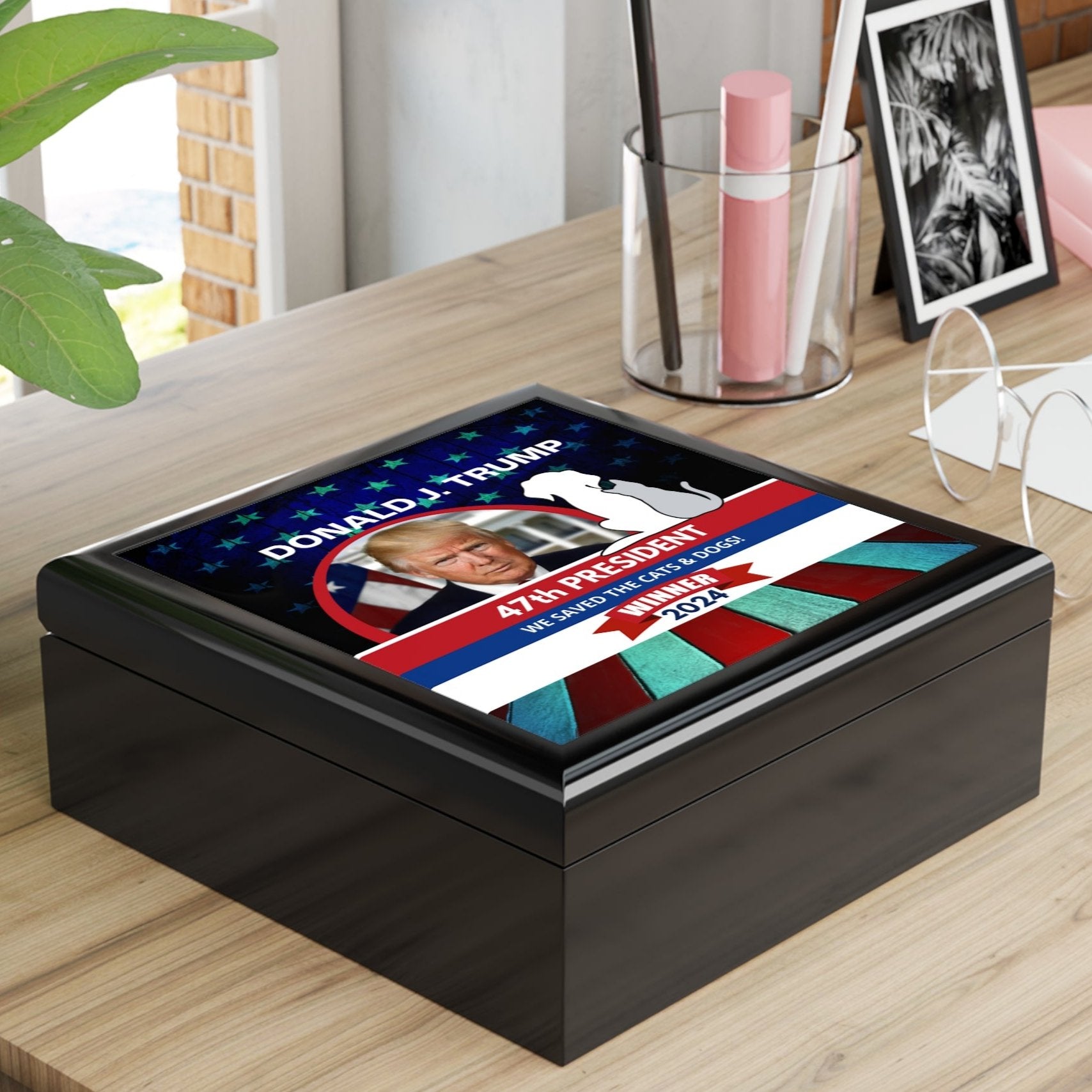 Donald Trump 47th President Jewelry Box