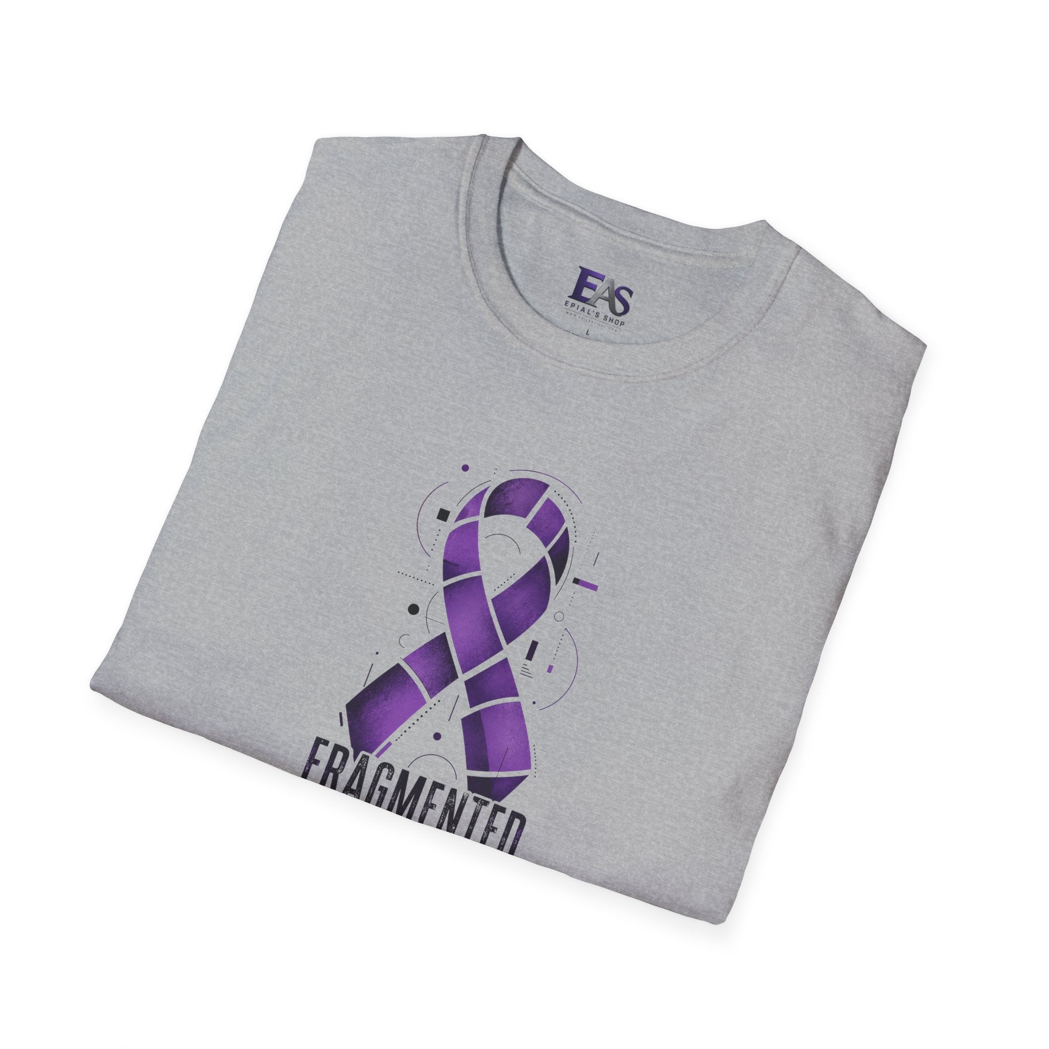 Fragmented, Not Broken Epilepsy Awareness T-Shirt | Purple Ribbon Unisex Graphic Tee