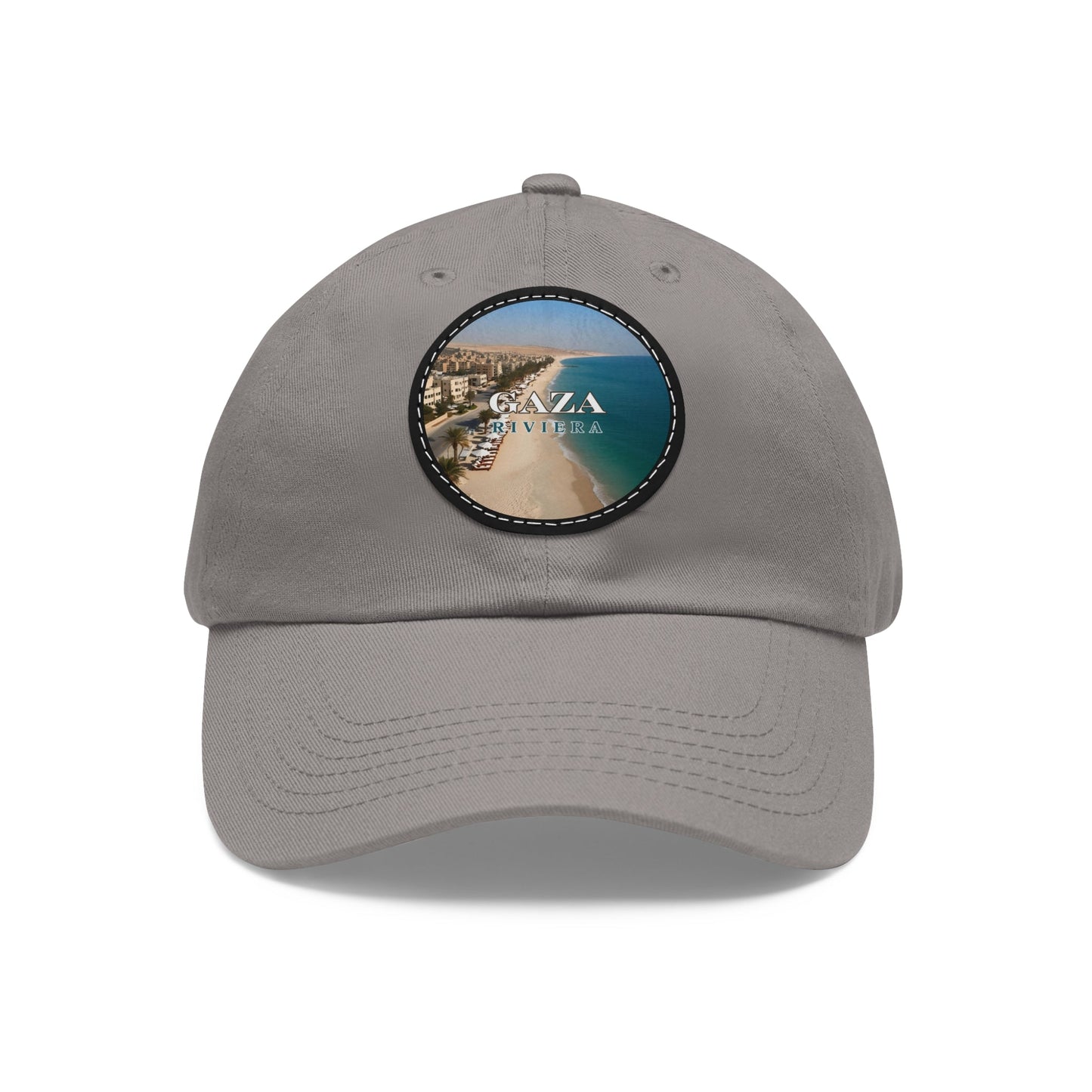 Gaza Riviera Dad Hat with Leather Patch Printify