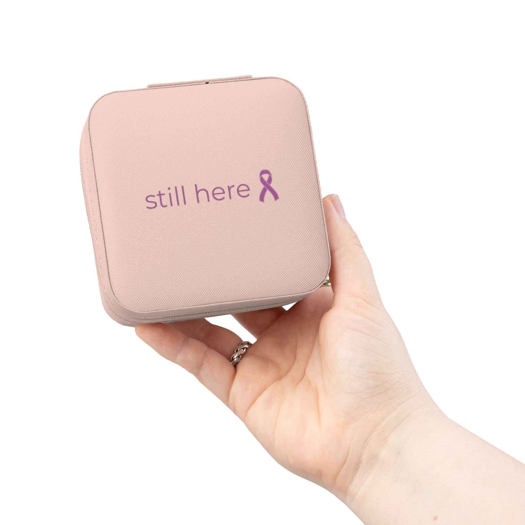 Still Here Jewelry Travel Case – Compact Blush Organizer