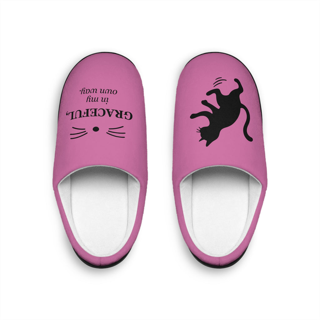 Women’s “Graceful… In My Own Way” Cat Slippers