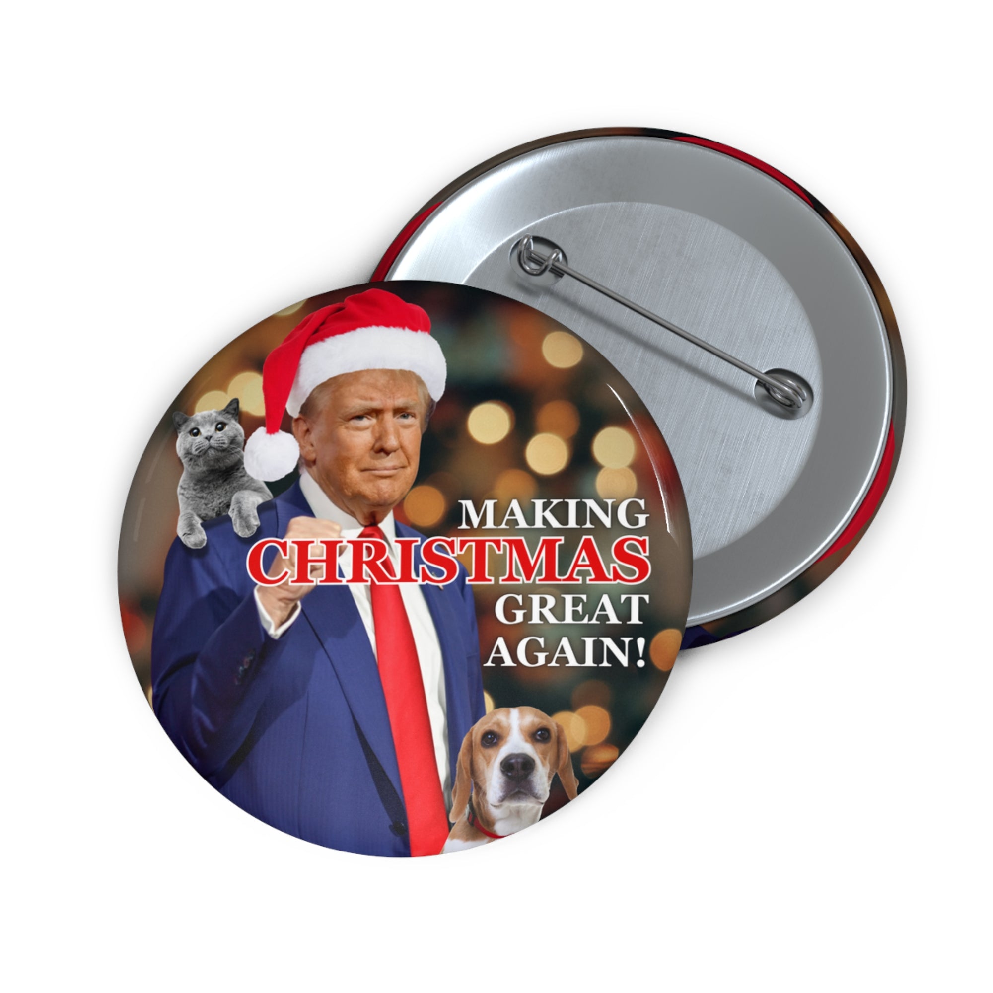 Making Christmas Great Again Pin Buttons