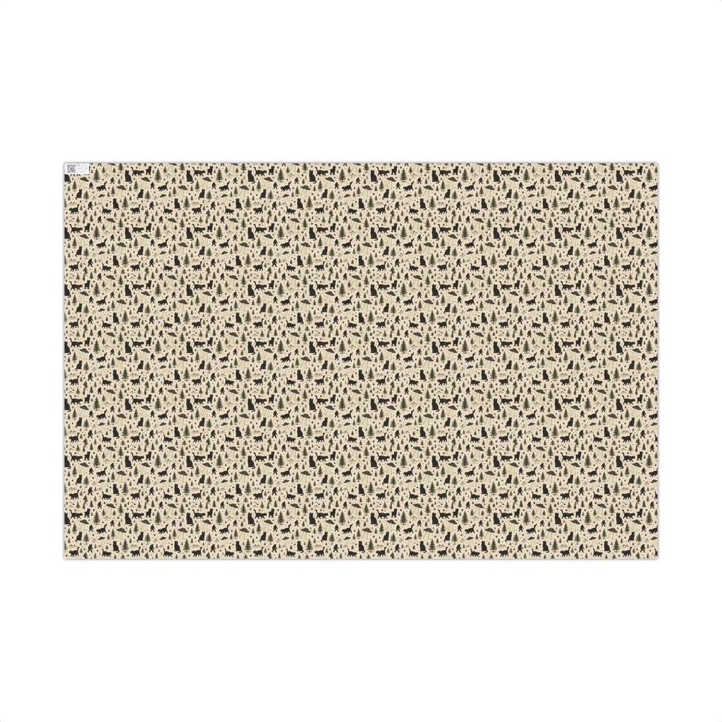 Cat, UFO & Bigfoot Wrapping Paper | Cryptid Cat Gift Wrap | Funny All-Occasion Wrap