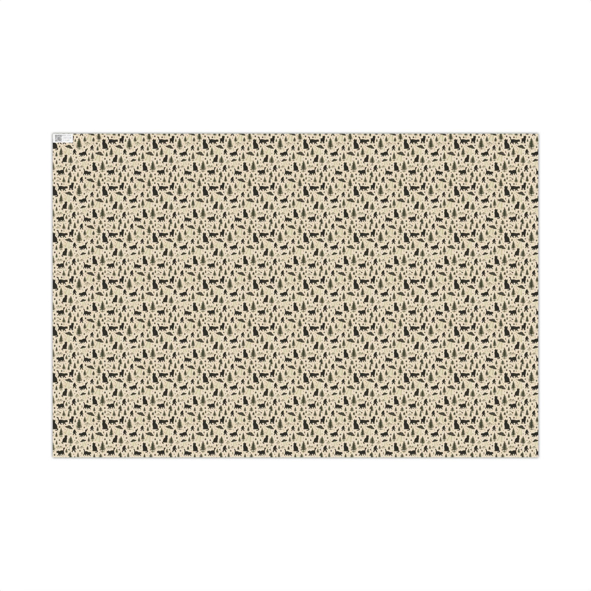 Cat, UFO & Bigfoot Wrapping Paper | Cryptid Cat Gift Wrap | Funny All-Occasion Wrap