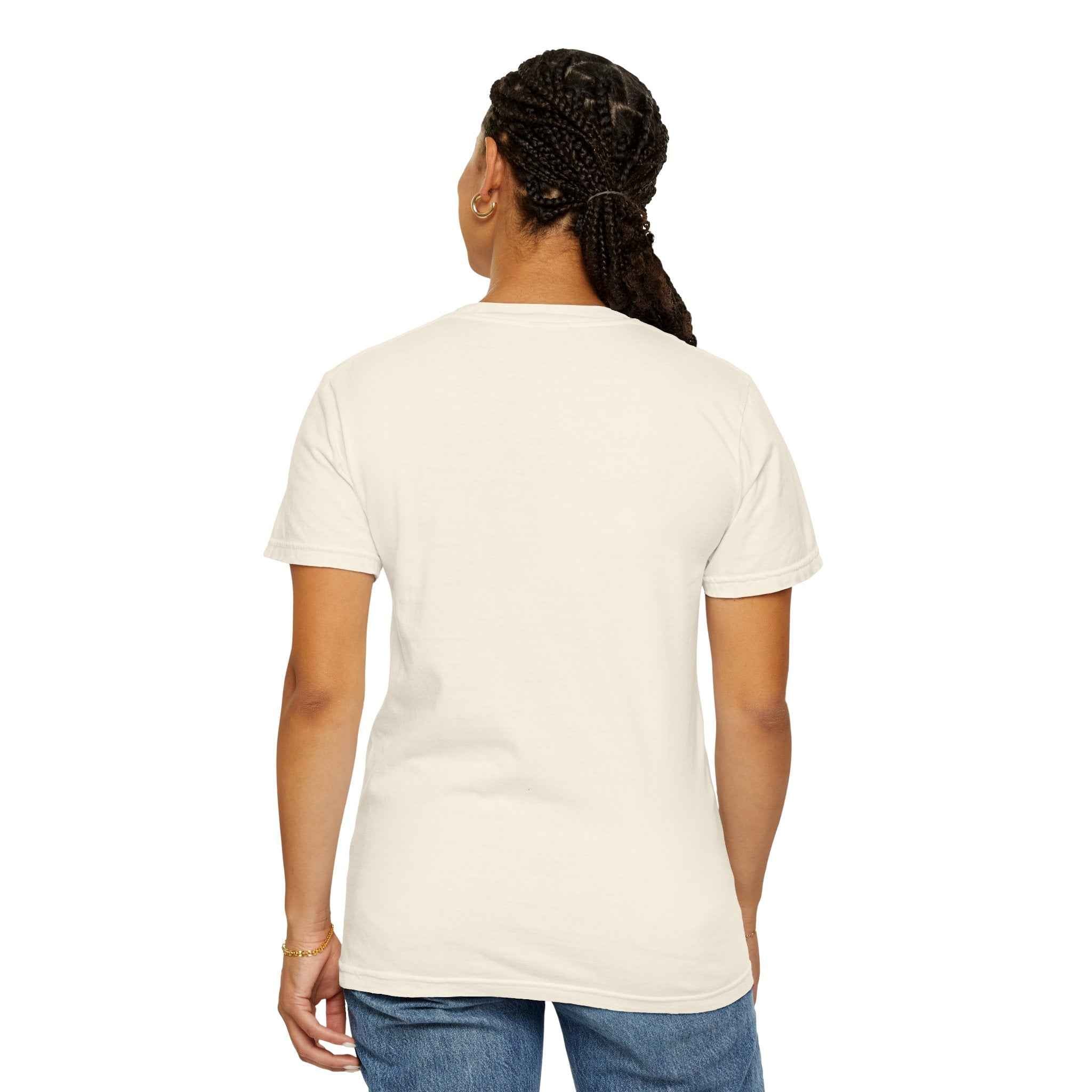 Mother & Cat Embrace T-Shirt | Minimal Line Art Cat Mom Shirt