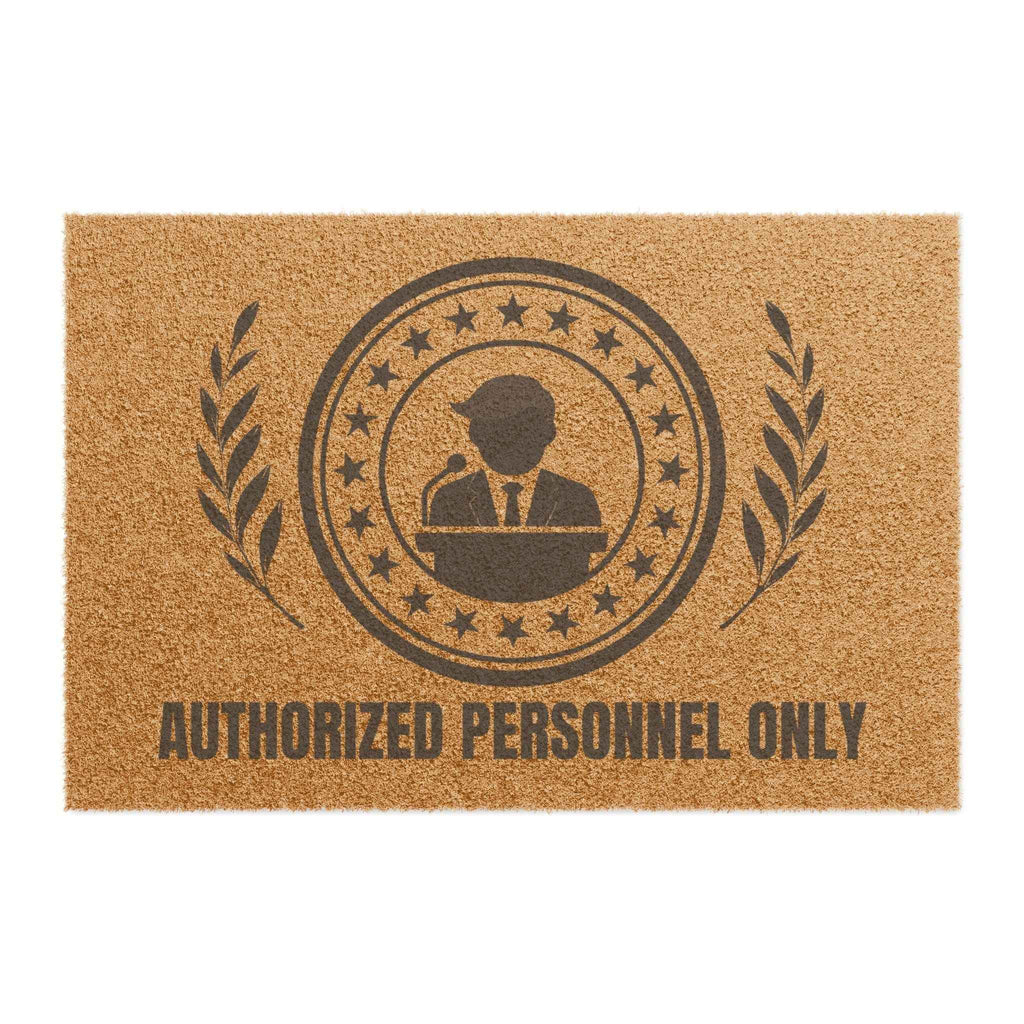 Authorized Personnel Only Presidential-Parody Welcome Mat