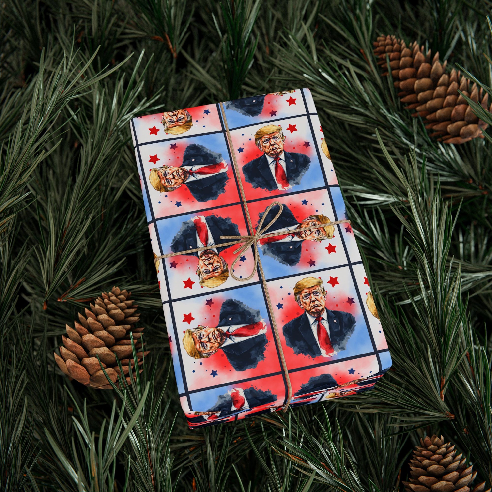 Stars & Trump Wrapping Paper, All Purpose