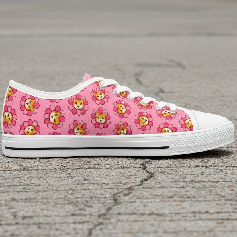 Furreal Flower Cat Women's Low-Top Sneakers
