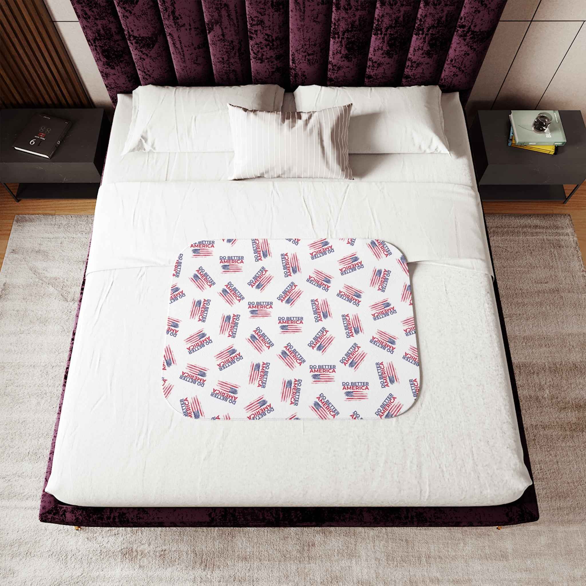 Do Better America Sherpa Blanket – Patriotic Cozy Throw