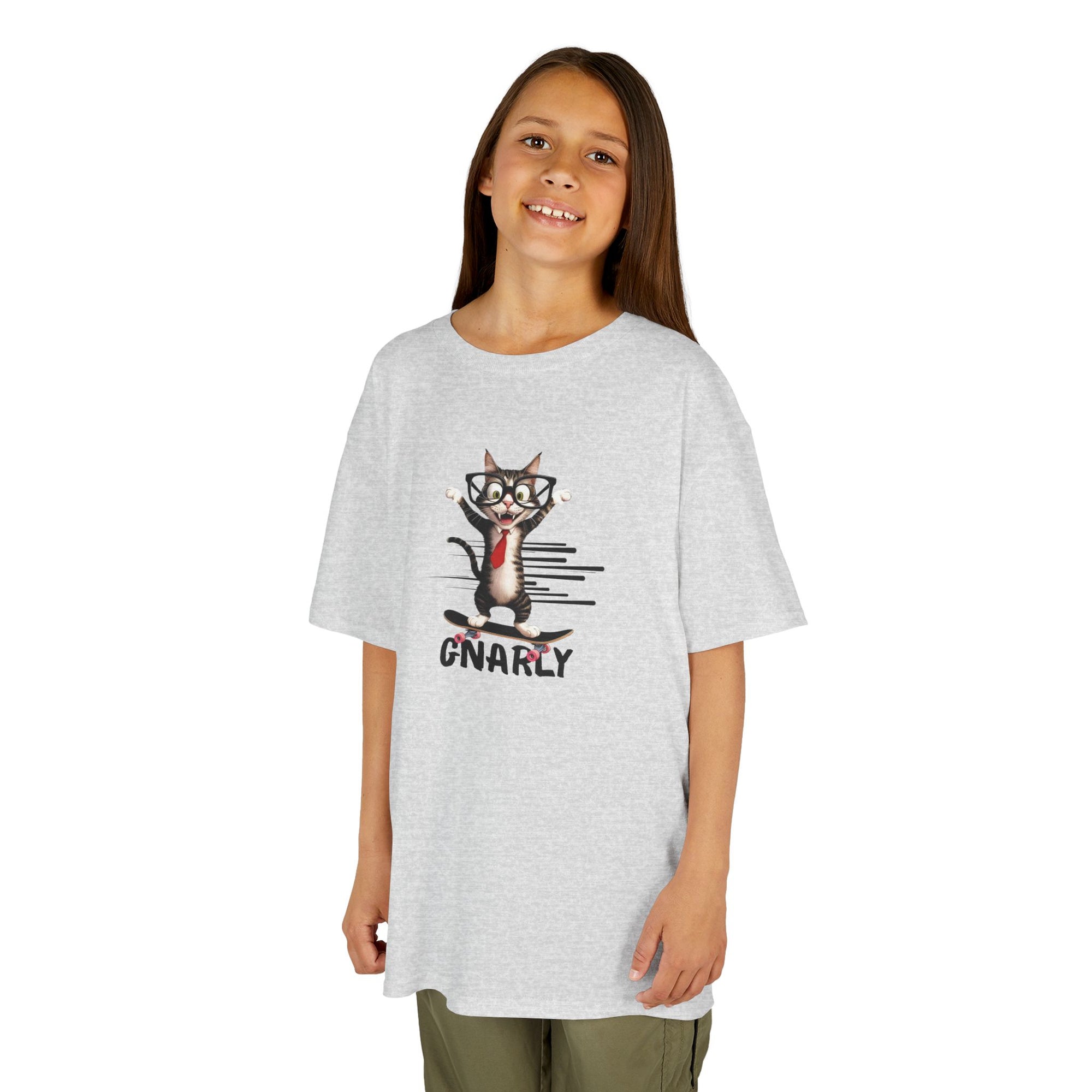 Kids Gnarly Cat Tee - Fun and Playful Cotton T-Shirt for Children