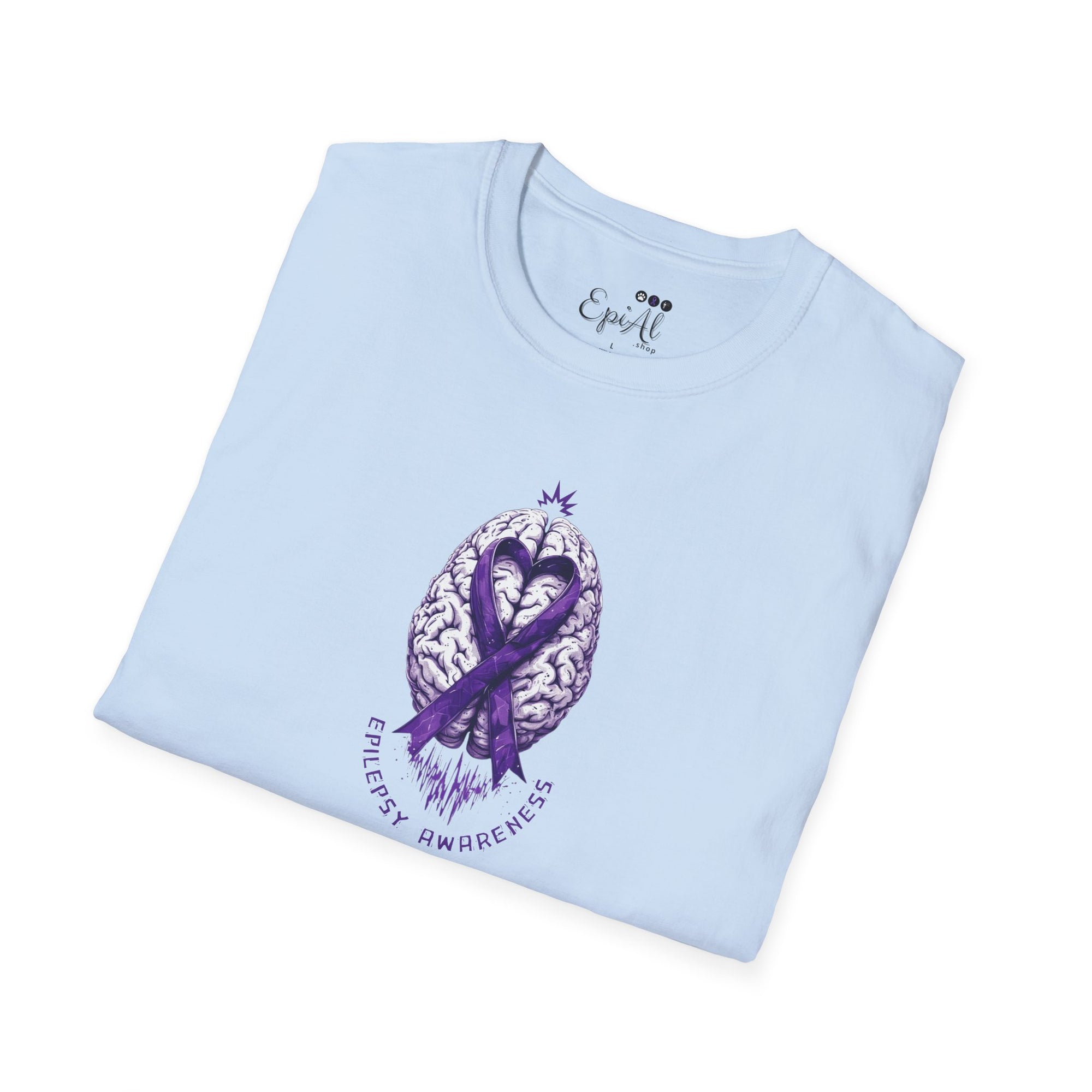 Purple Ribbon Brain Graphic Unisex T-Shirt