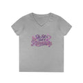 She Left a Trail of Rhinestones V-Neck T-Shirt