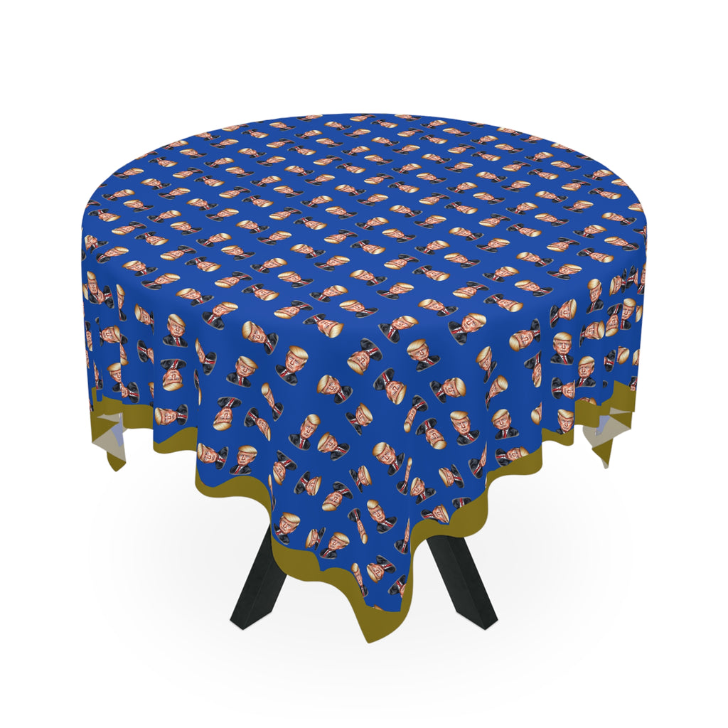 Vibrant Trump Face Printed Tablecloth