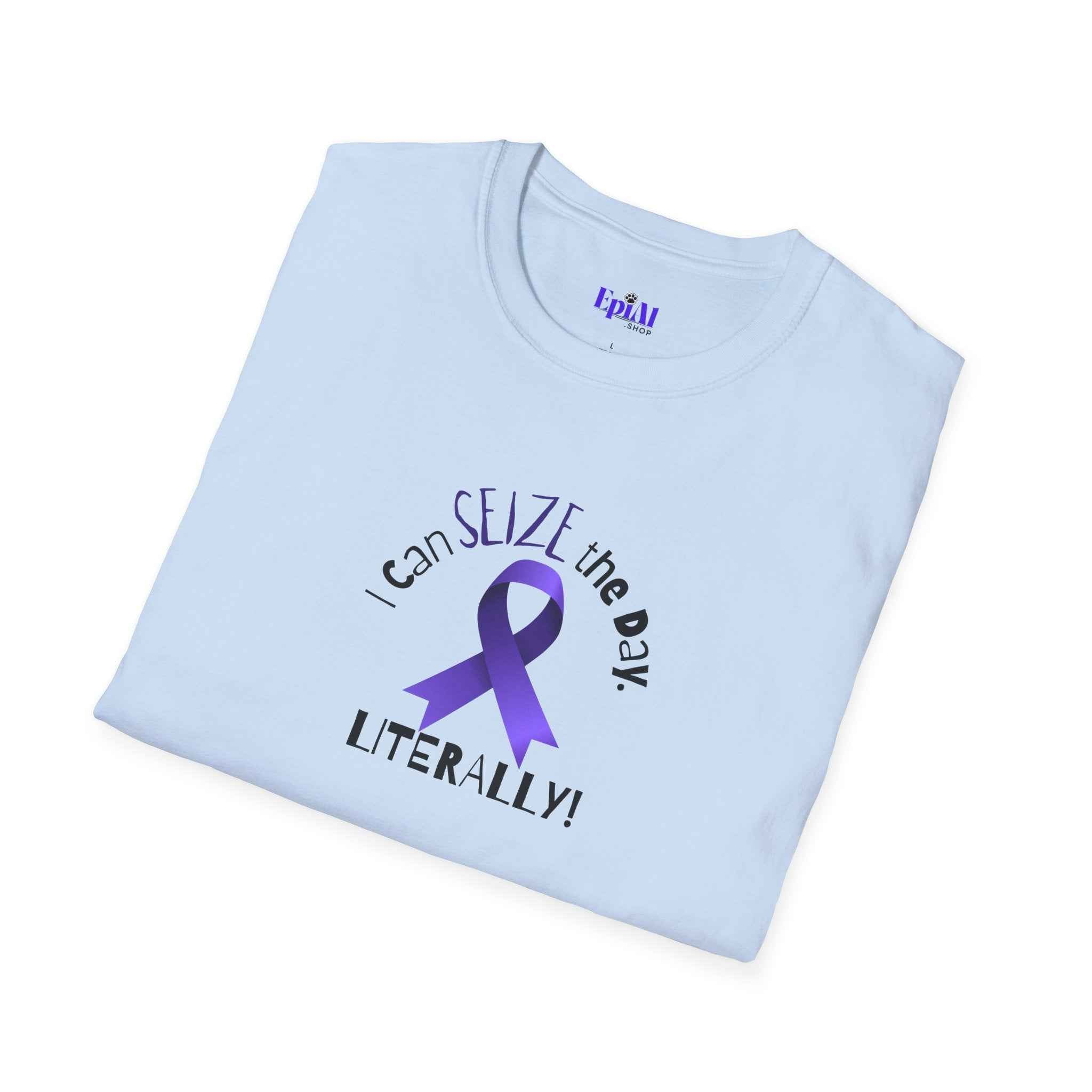 “I Can SEIZE the Day — Literally!” Epilepsy Awareness Pin Button (3