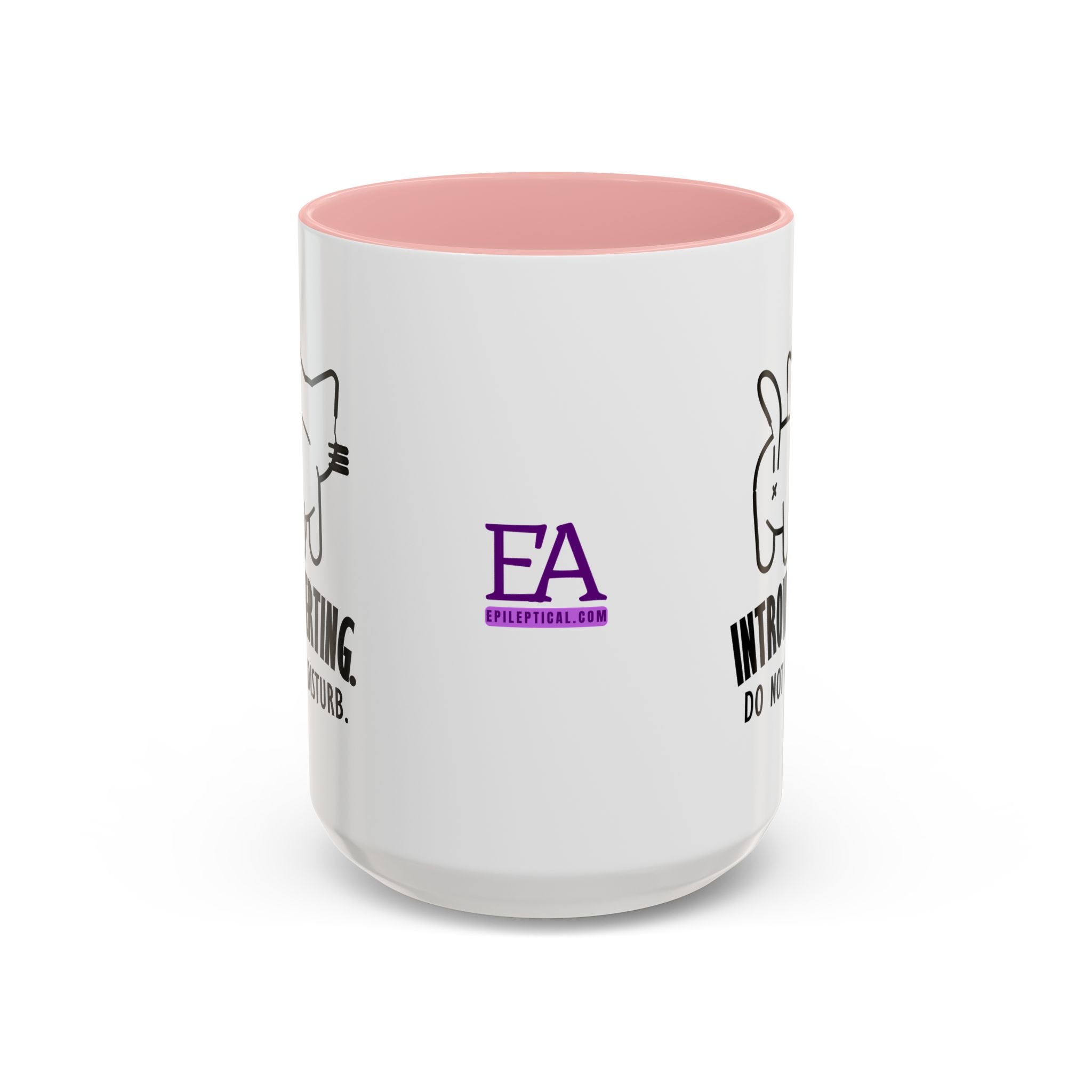 Introverting. Do Not Disturb. Two-Tone Cat Coffee Mug (11oz & 15oz)