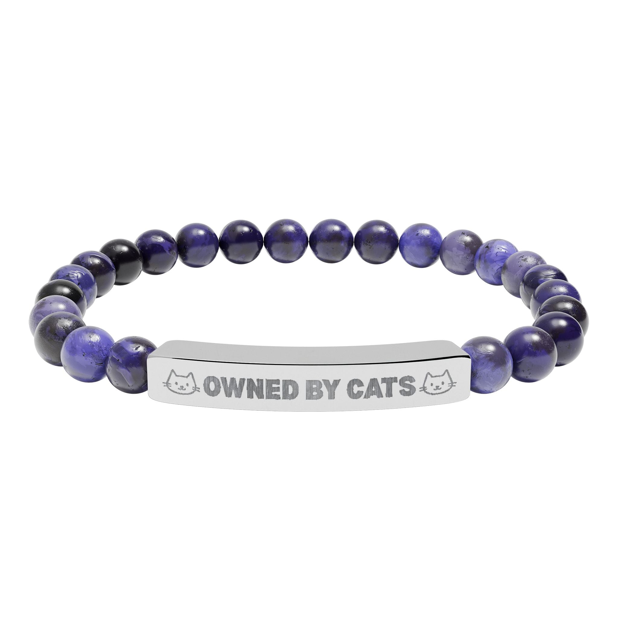 Owned by Cats Natural Stone Bar Bracelet