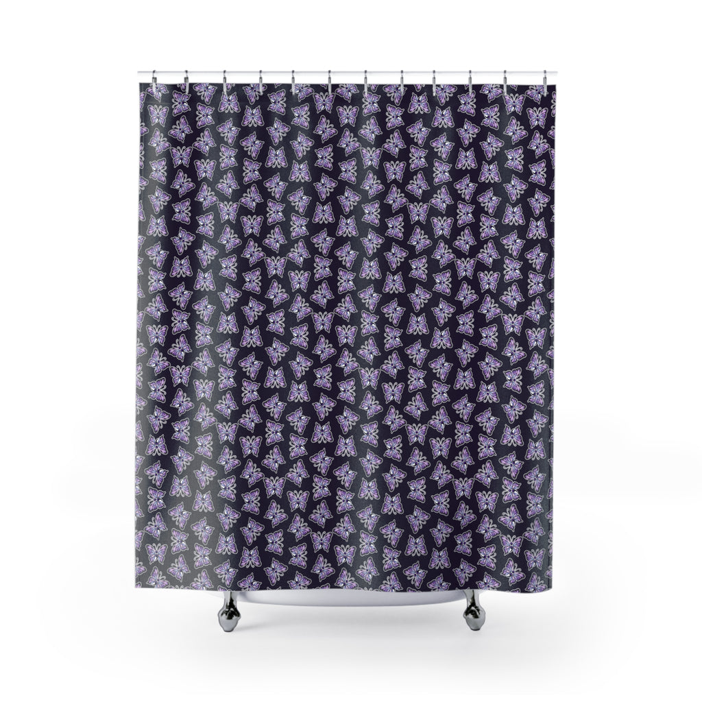 Semicolon Butterfly Suicide Awareness Shower Curtain