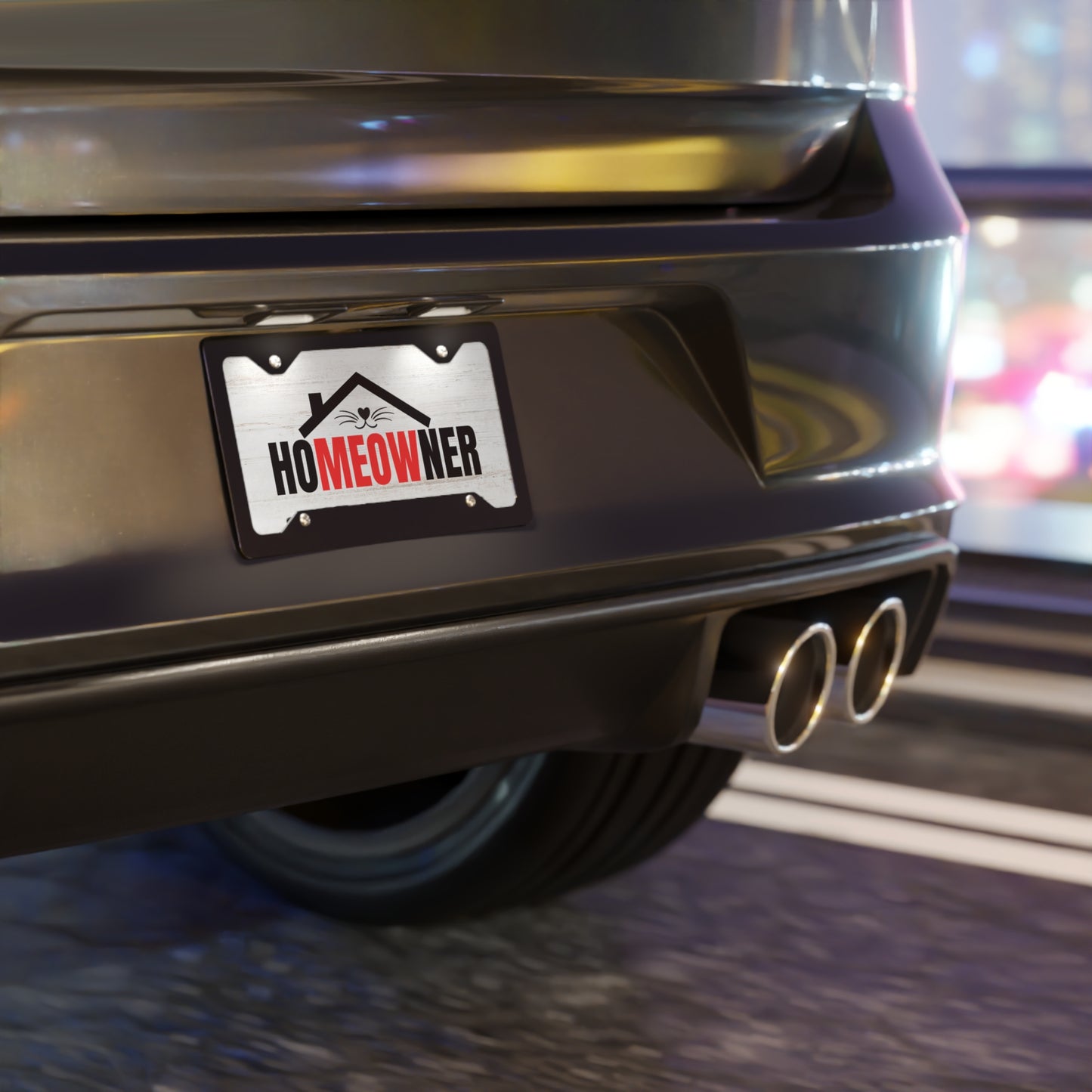 Custom Homeowner Vanity Plate - Fun Cat Design for Pet Lovers