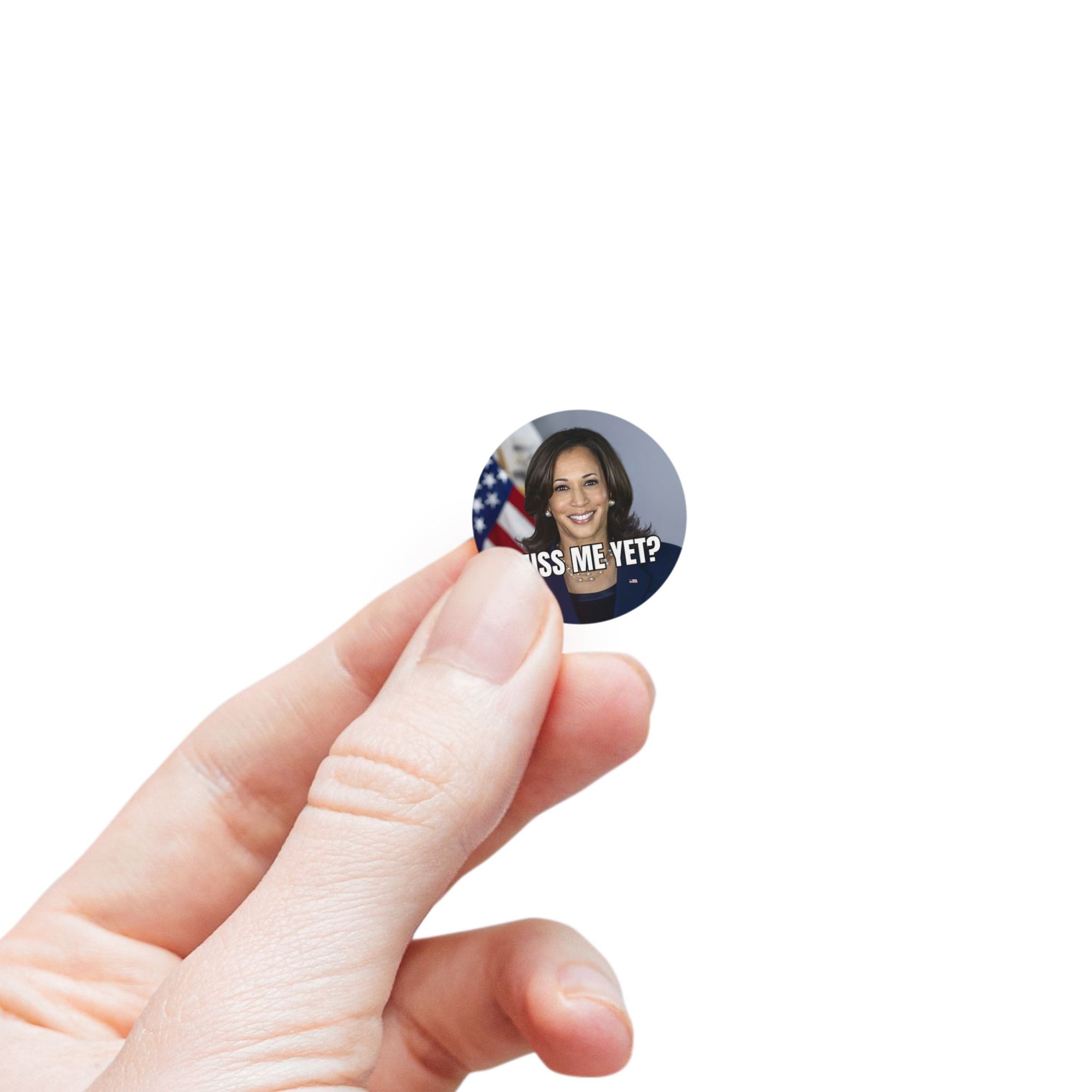 Political Round Sticker Rolls - Kamala 'Miss Me Yet?'