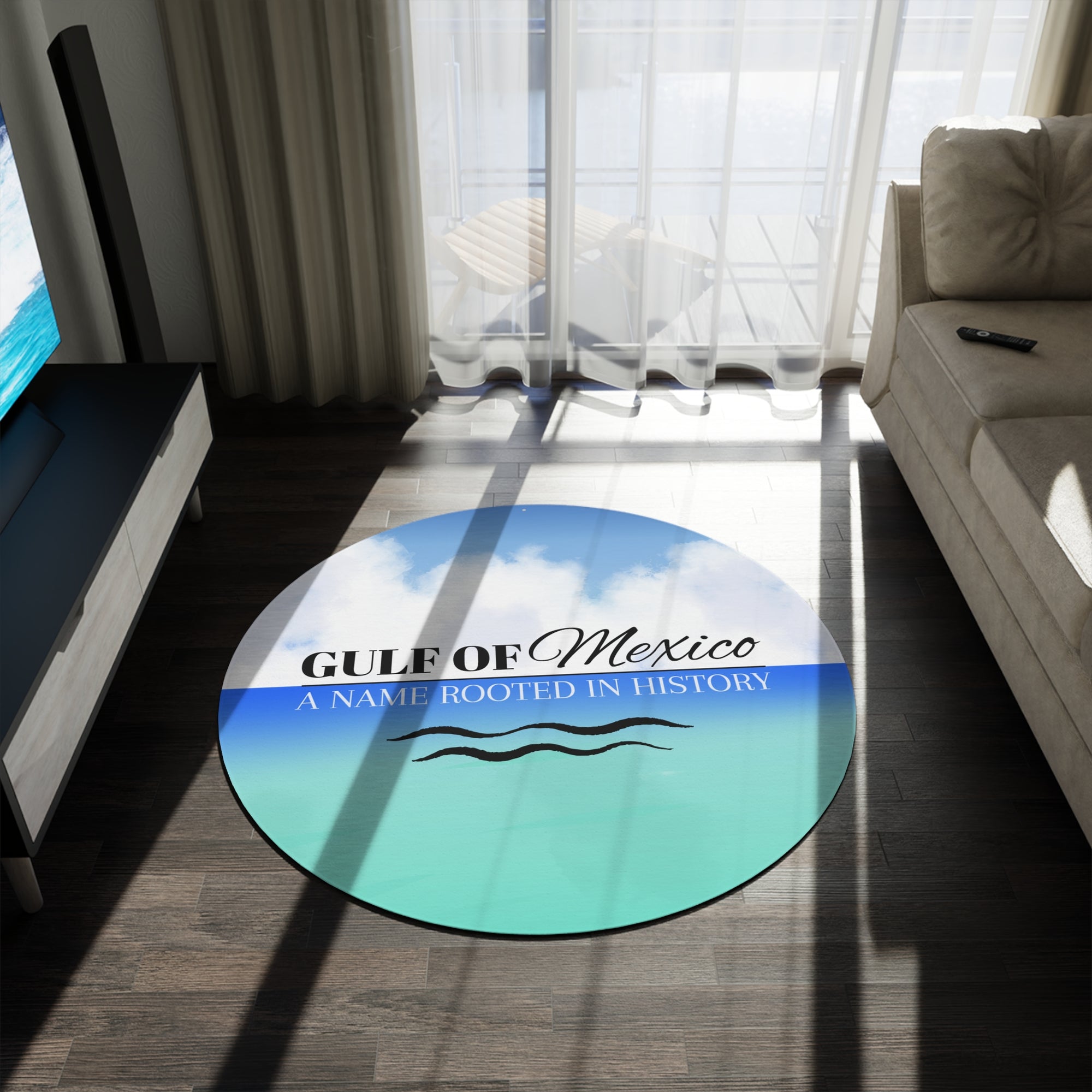 Historic Gulf of Mexico Round Rug