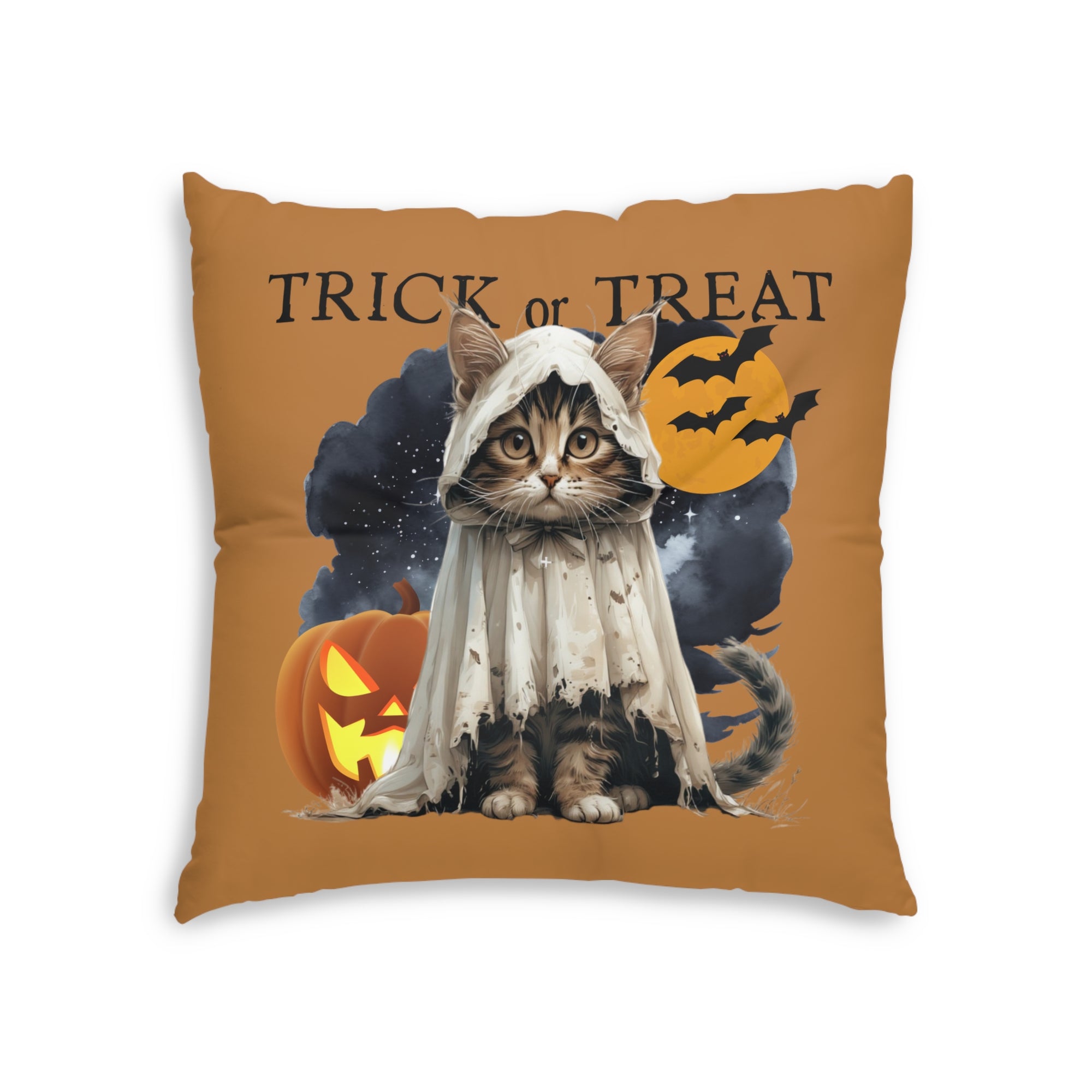 Halloween Cat Floor Pillow, Square