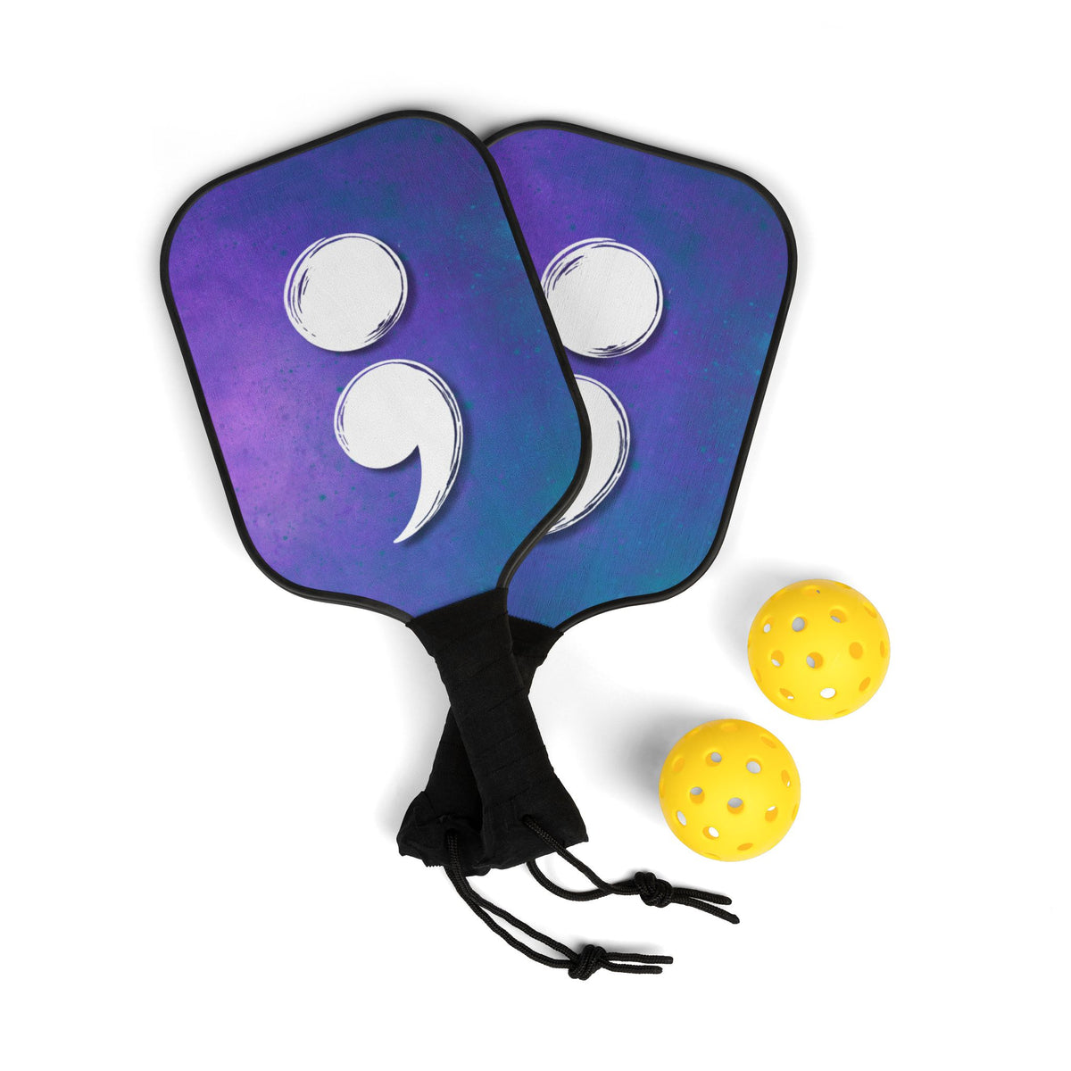 Semicolon Suicide Awareness Pickleball Paddle Set