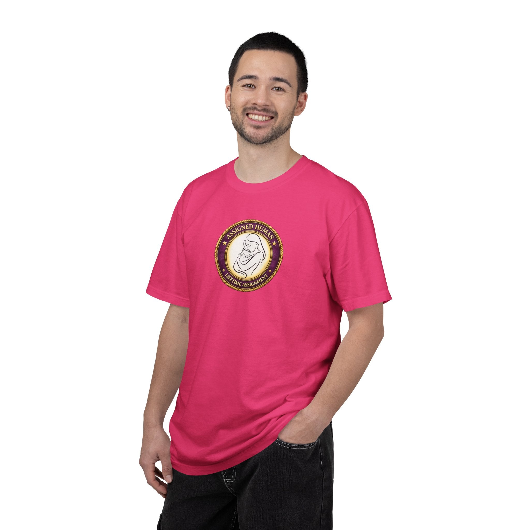 Assigned Human – Lifetime Assignment T-Shirt | Cat Lover Seal Tee
